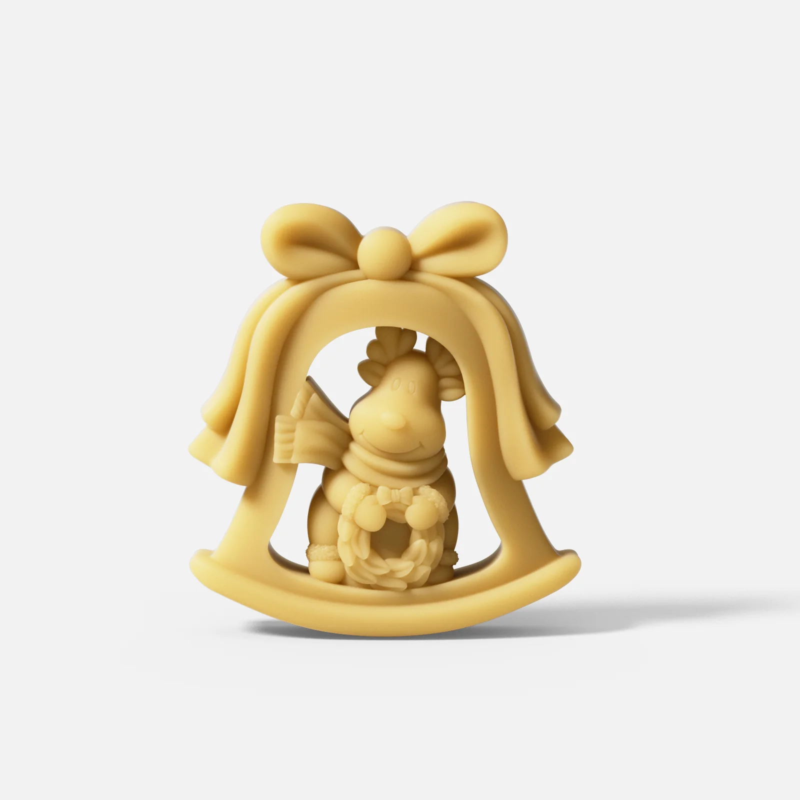 Jingle Bell Bambi Candle Jar Decoration Silicone Mold