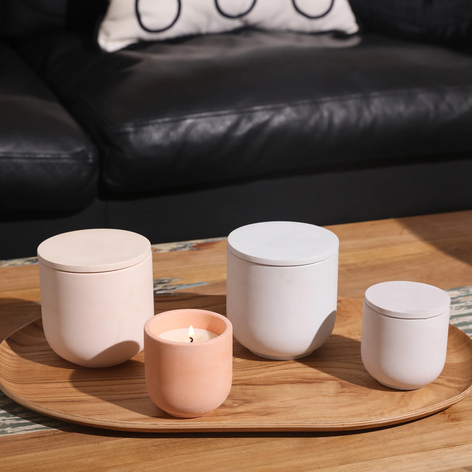 Simple Style Candle Jar & Flat Lids Silicone Mold With Refill Mold - Image 8