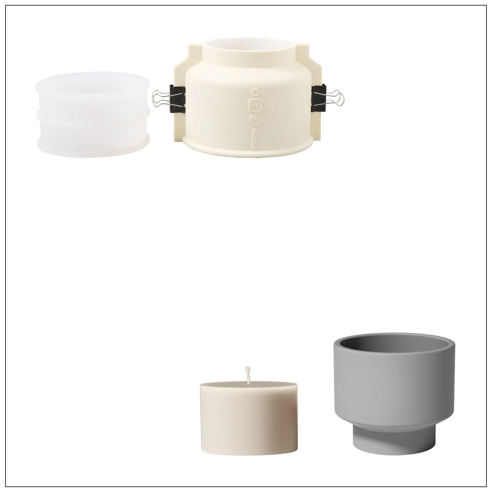 Bowl-shaped Candle Jar Silicone Mold - â…¢ - Image 11