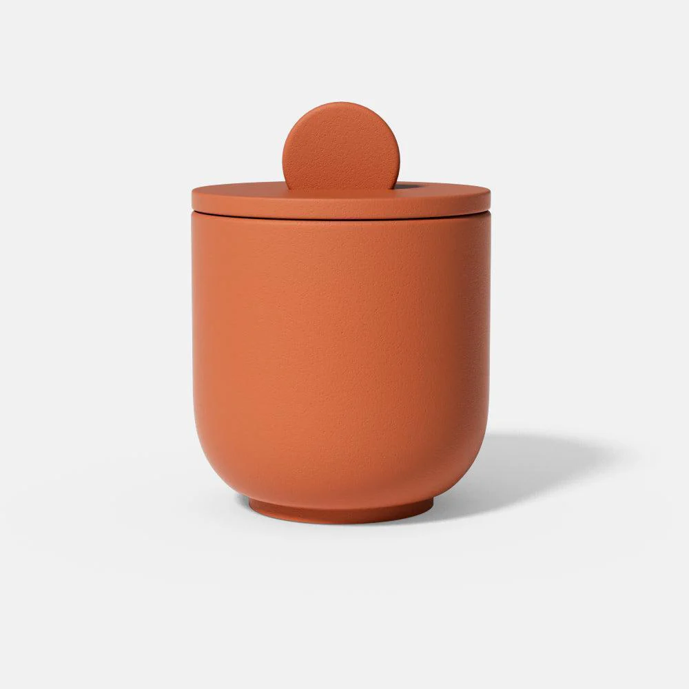Simple Style Large Candle Jar with Raised Lid Silicone Mold