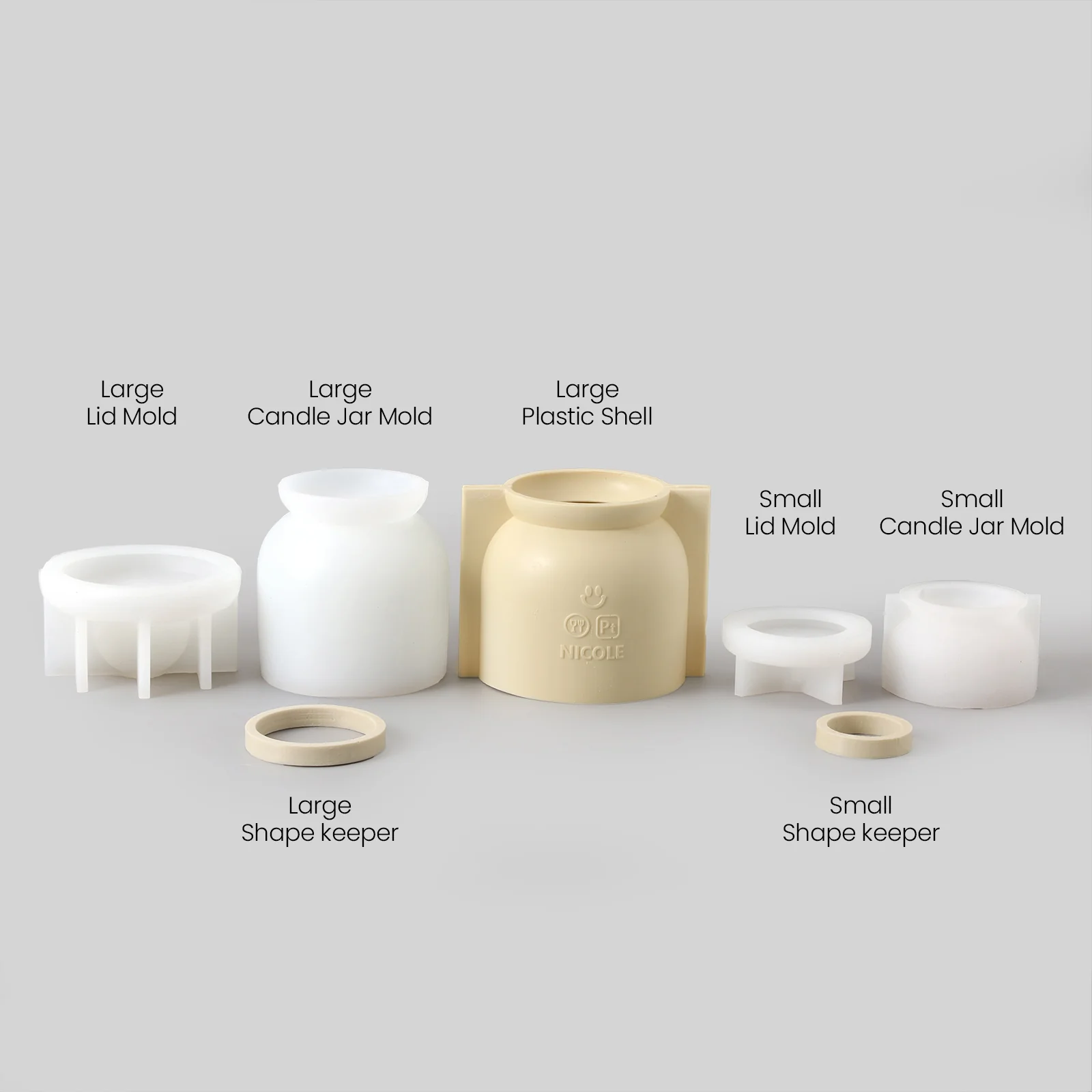 Chalice Candle Jar with Ring Handle Lid Silicone Mold - Image 7