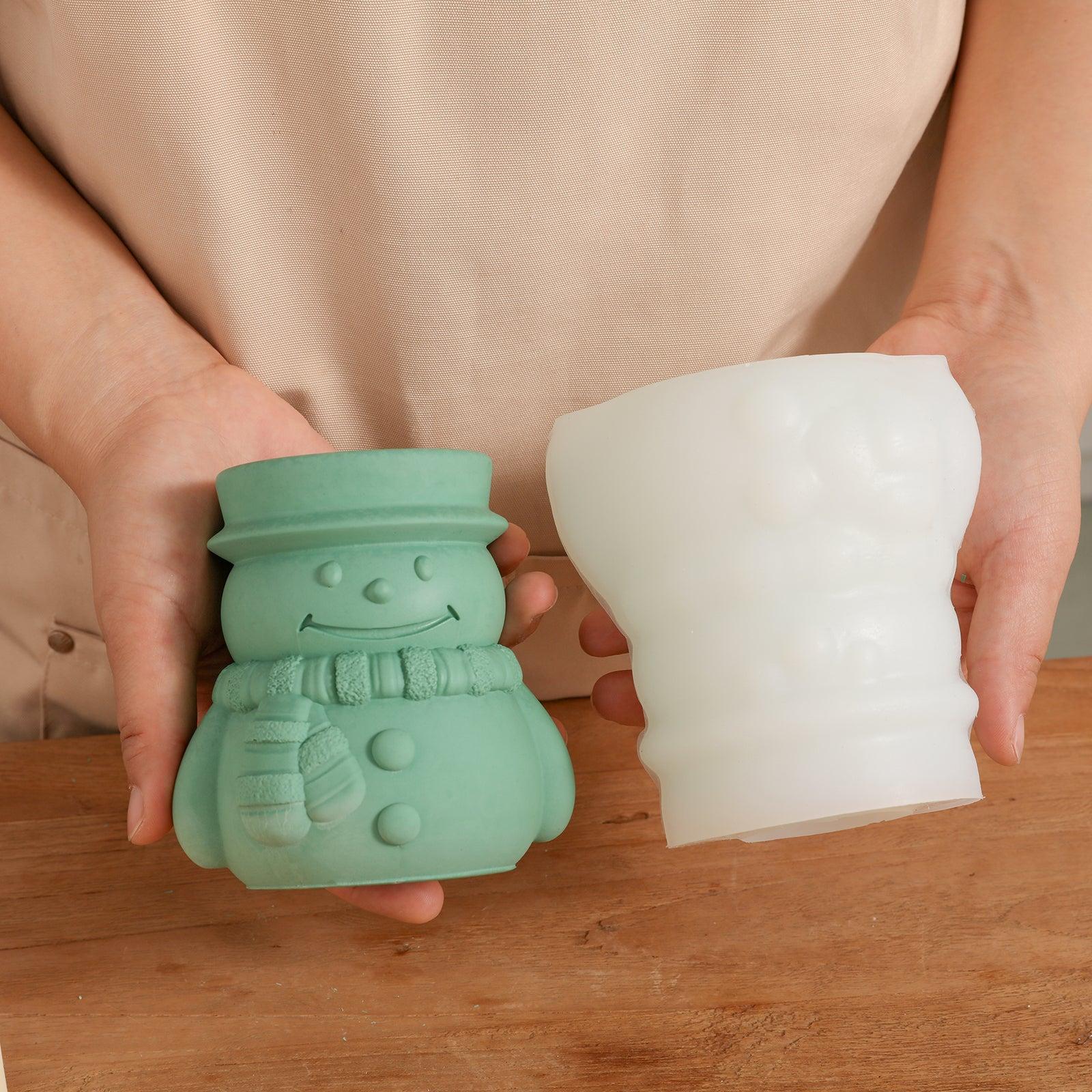 Cheery Snowman's Winter Glow Candle Jar Mold - Image 3