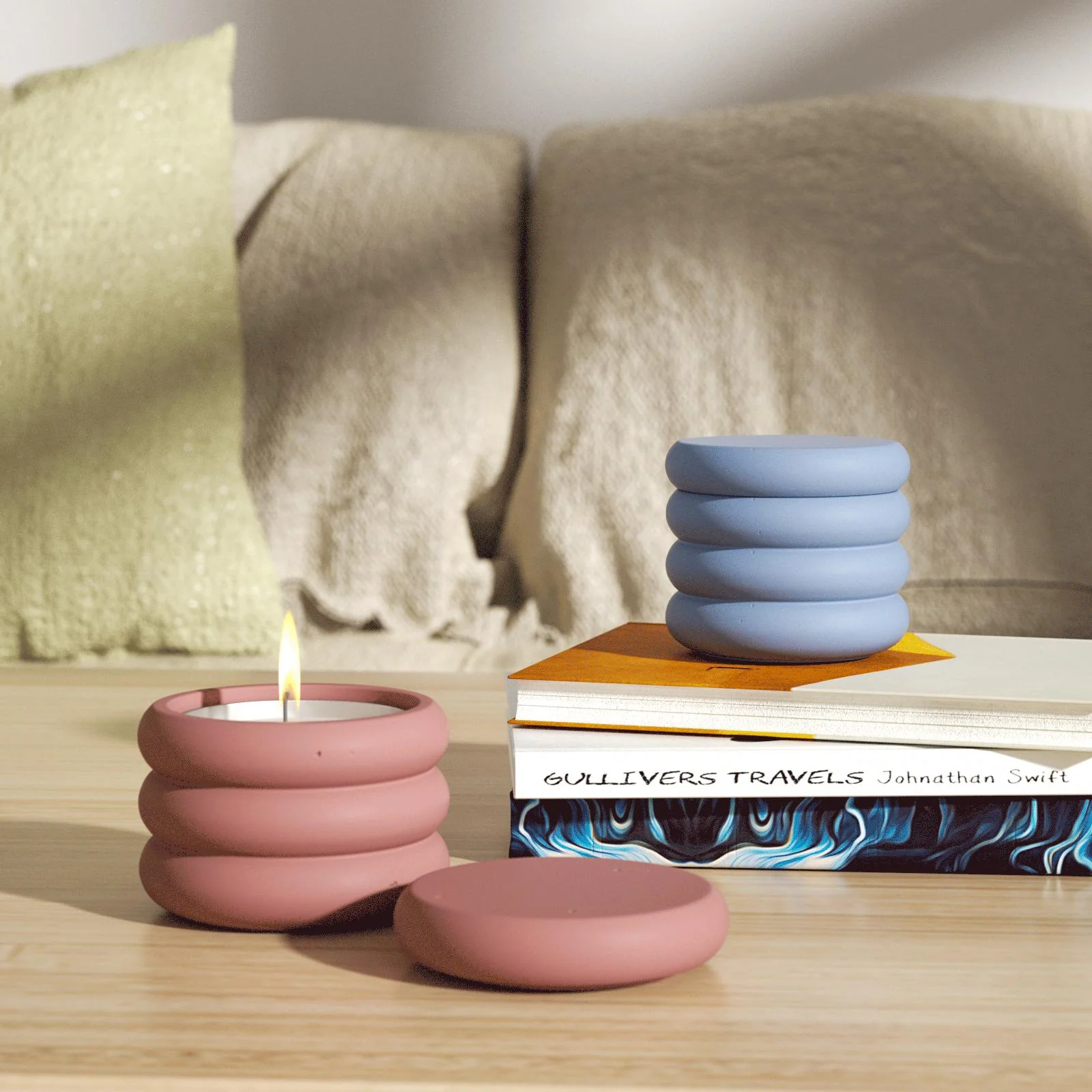 Macarron Candle Jar Silicone Mold with 6oz Refill Candle Tin - Image 4