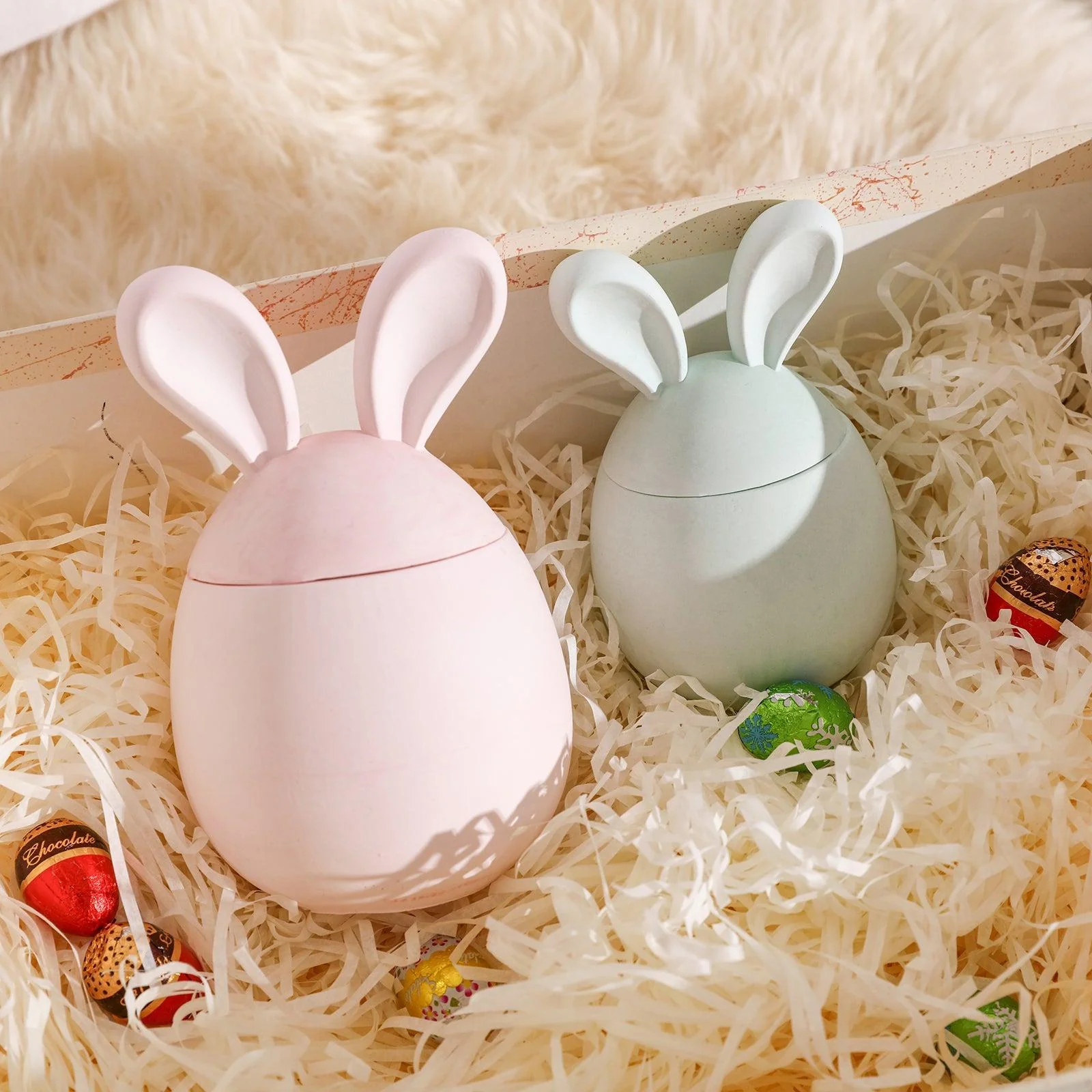 Hoppy Bunny - 3.5oz &8oz Eared Easter Egg Candle Jar Silicone Mold - â… - Image 7