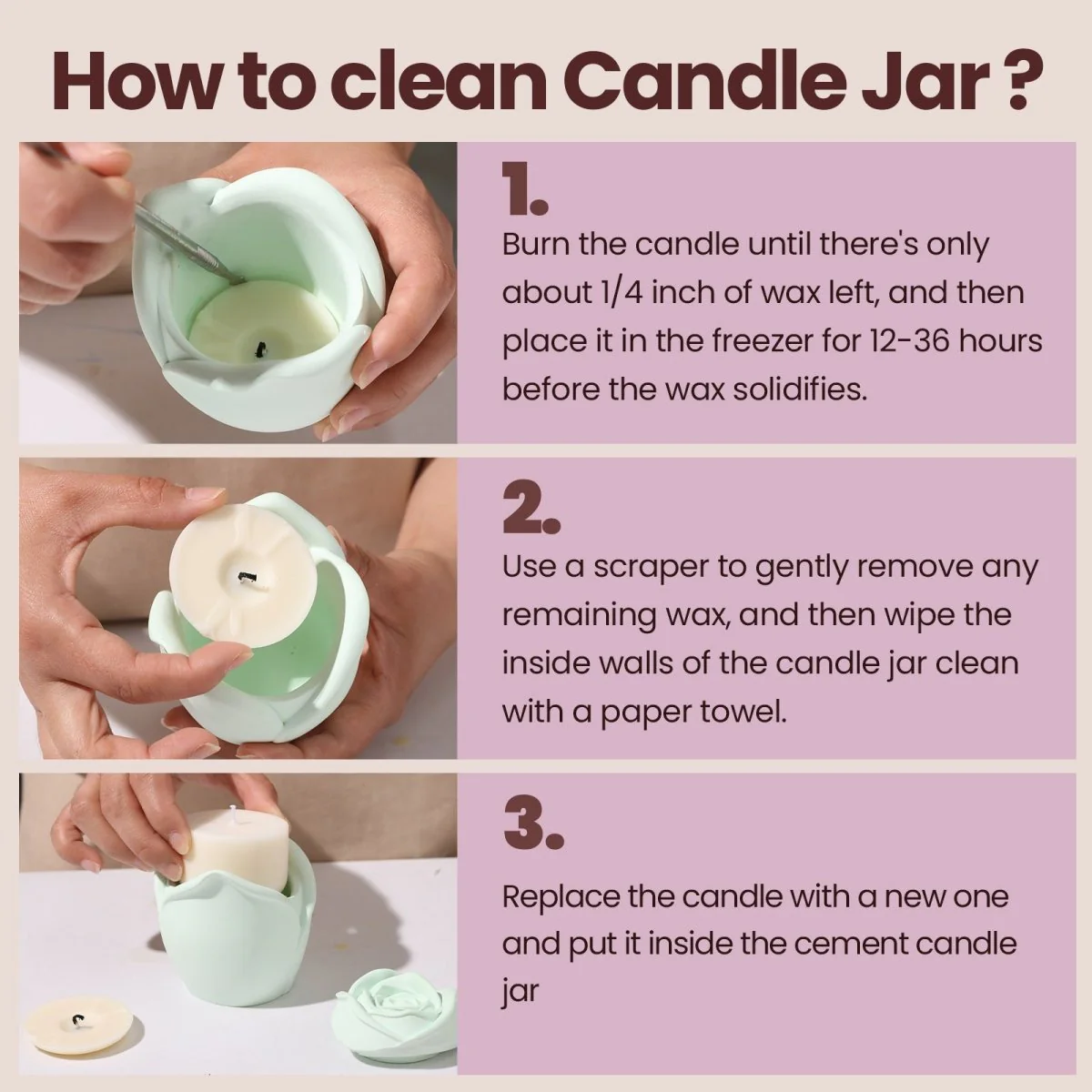 Rose Reverie Candle Jar Silicone Mold With Refill Mold Collection - Image 10