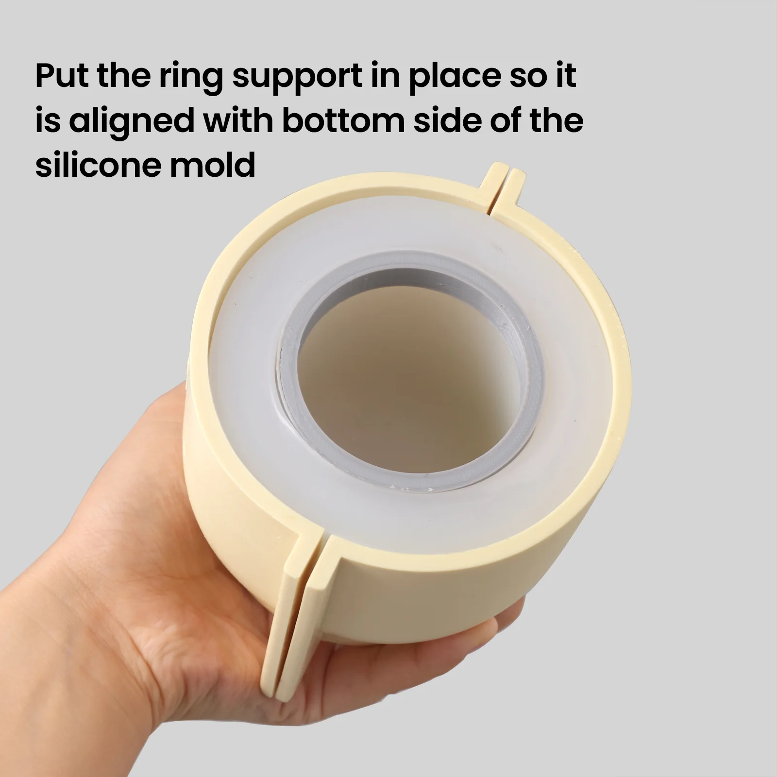 Chalice Tall Candle Jar with Ring Handle Lid Silicone Mold - Image 9