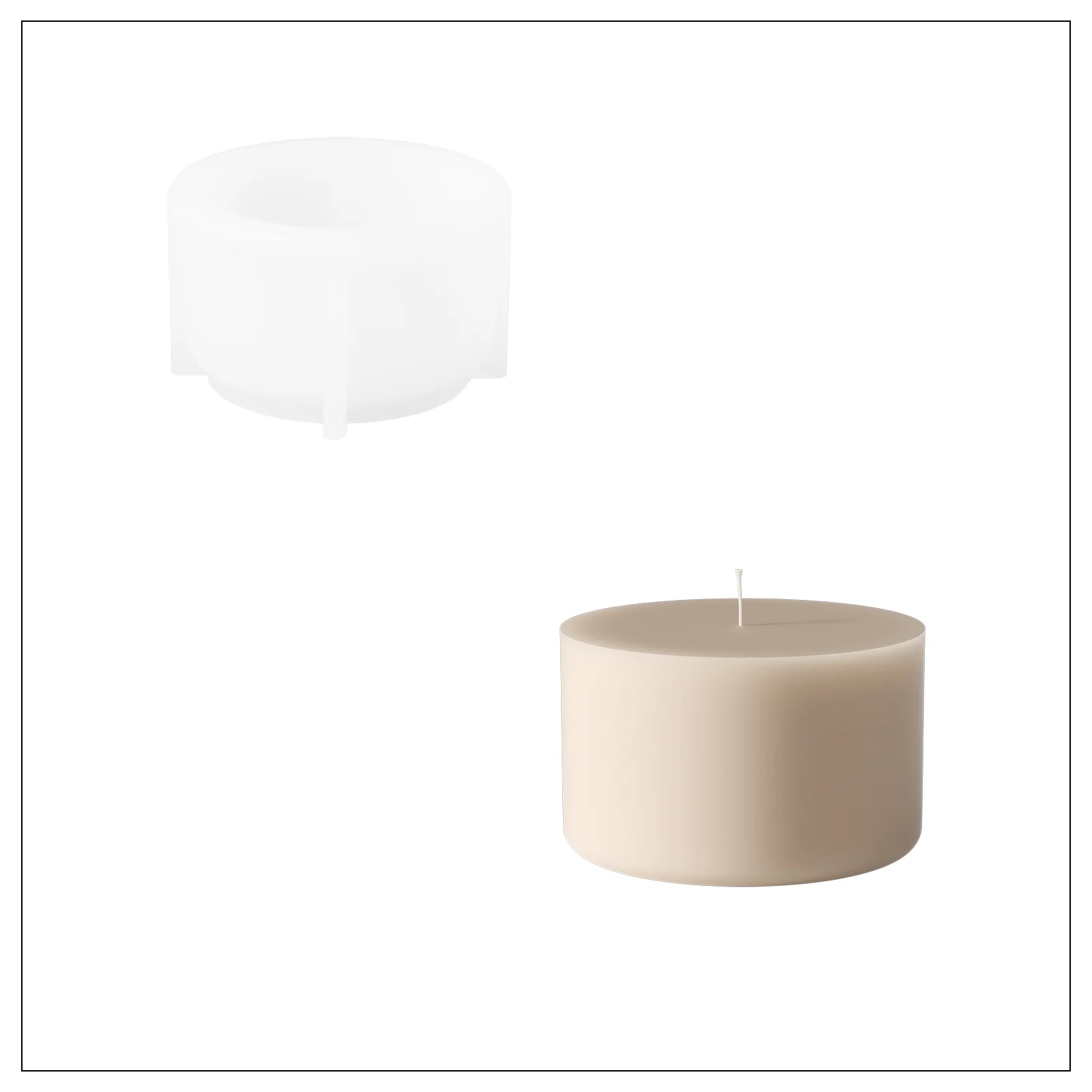Serenity Ripple Sphere Candle Jar Silicone Mold with 7oz Candle Refill Mold - Image 13