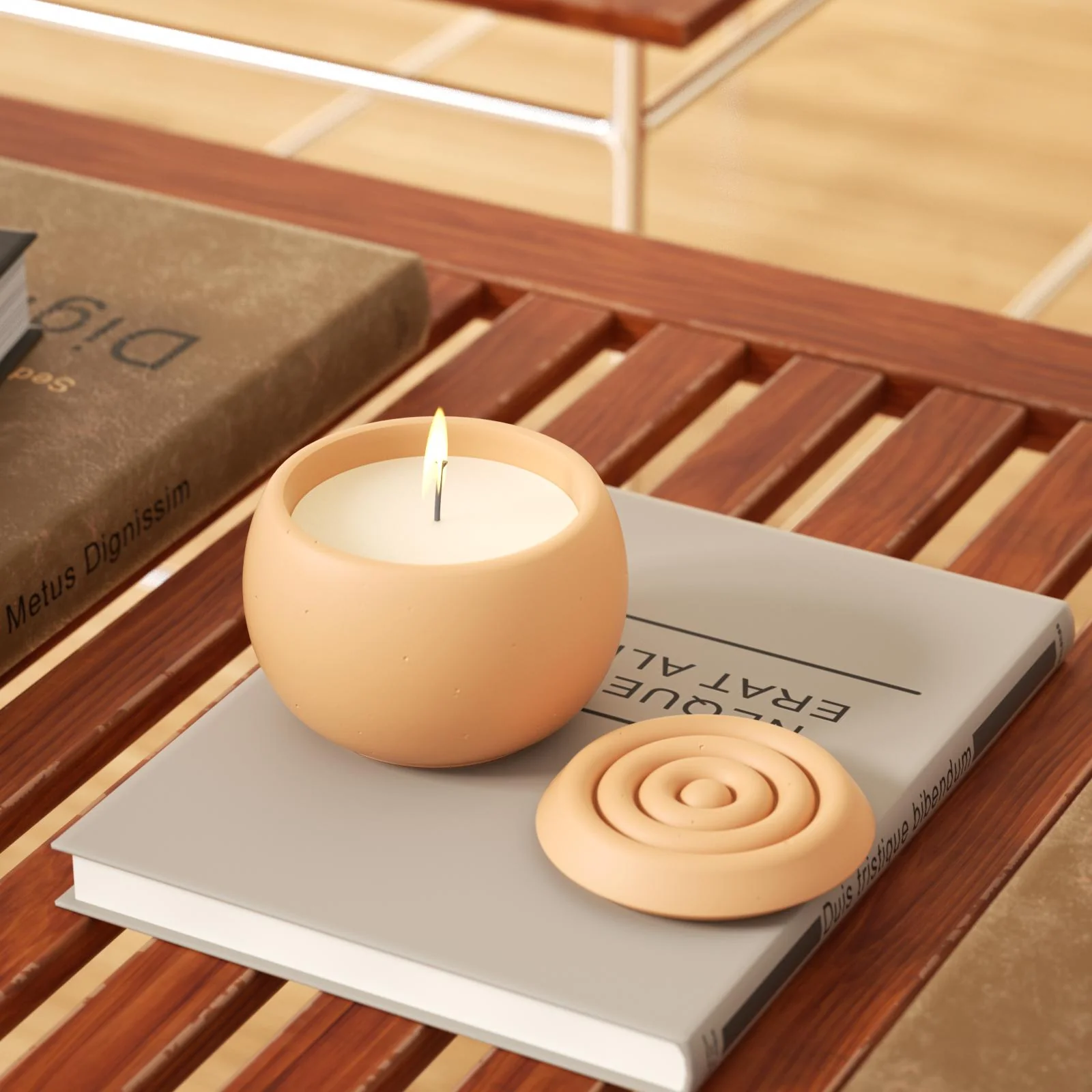 Serenity Ripple Sphere Candle Jar Silicone Mold with 7oz Candle Refill Mold - Image 4