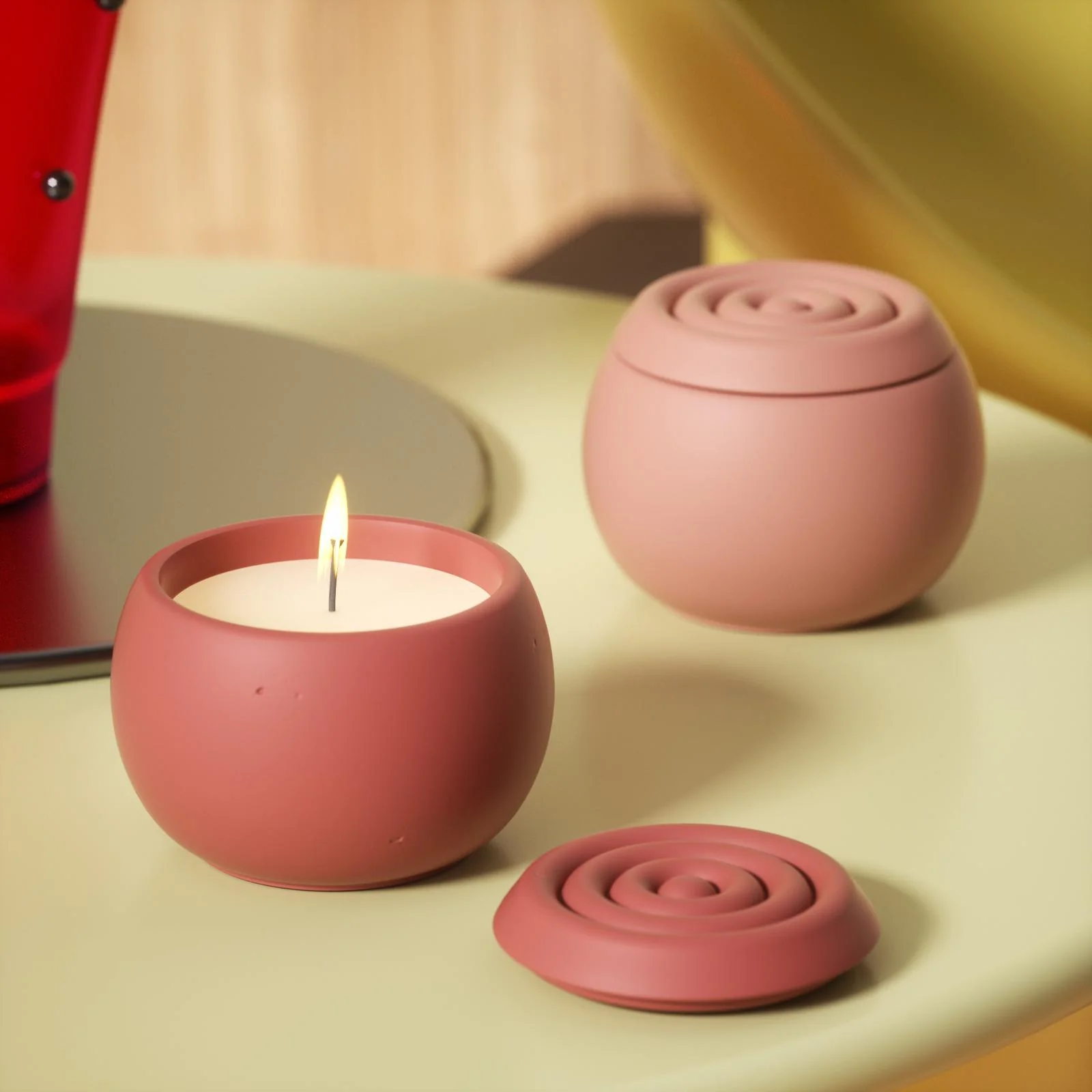 Serenity Ripple Sphere Candle Jar Silicone Mold with 7oz Candle Refill Mold - Image 6