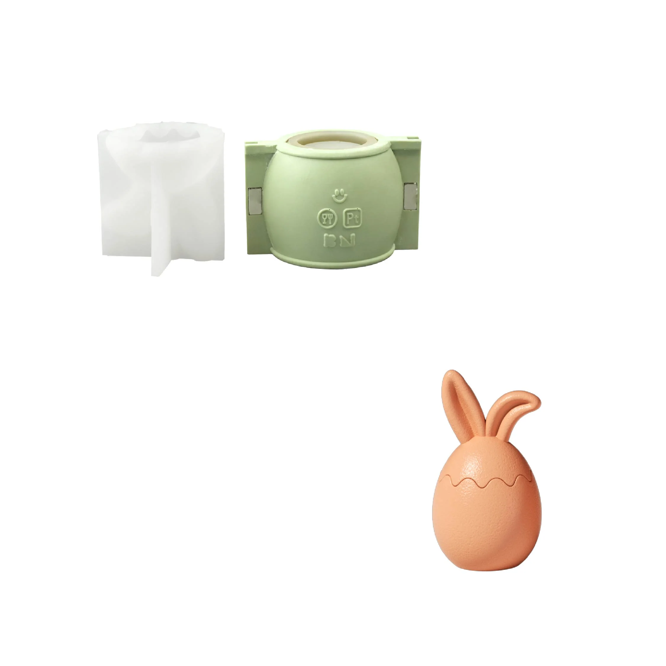Hop & Bow Bunny Egg Candle Jar Silicone Mold Collection - Image 10