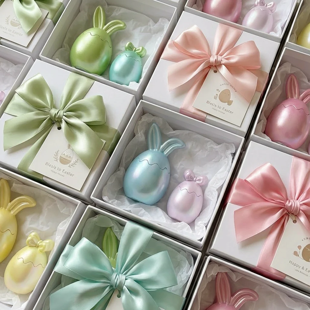 Hop & Bow Bunny Egg Candle Jar Silicone Mold Collection - Image 3