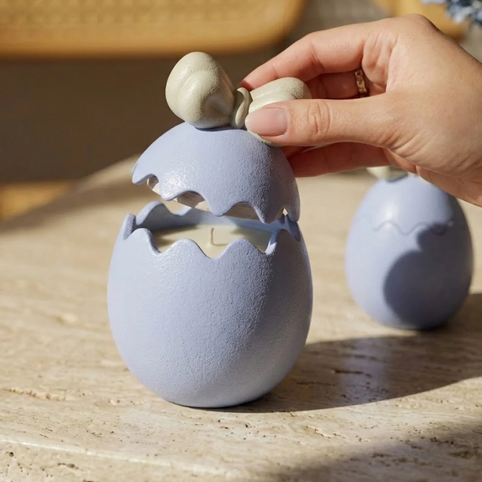 Hop & Bow Bunny Egg Candle Jar Silicone Mold Collection - Image 9