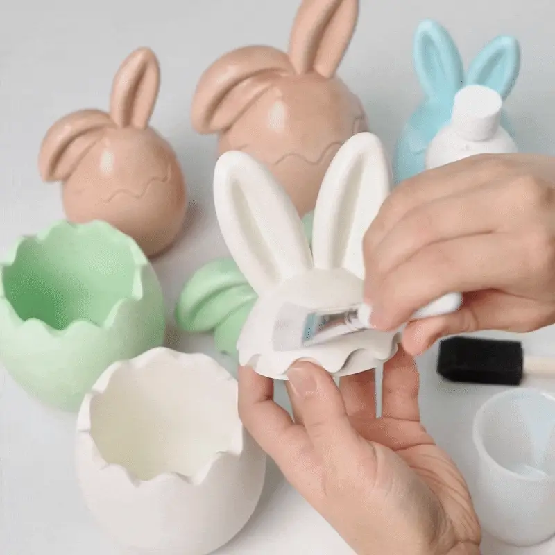 Classic & Floppy Bunny Egg Candle Jar Silicone Mold Collection - Image 9