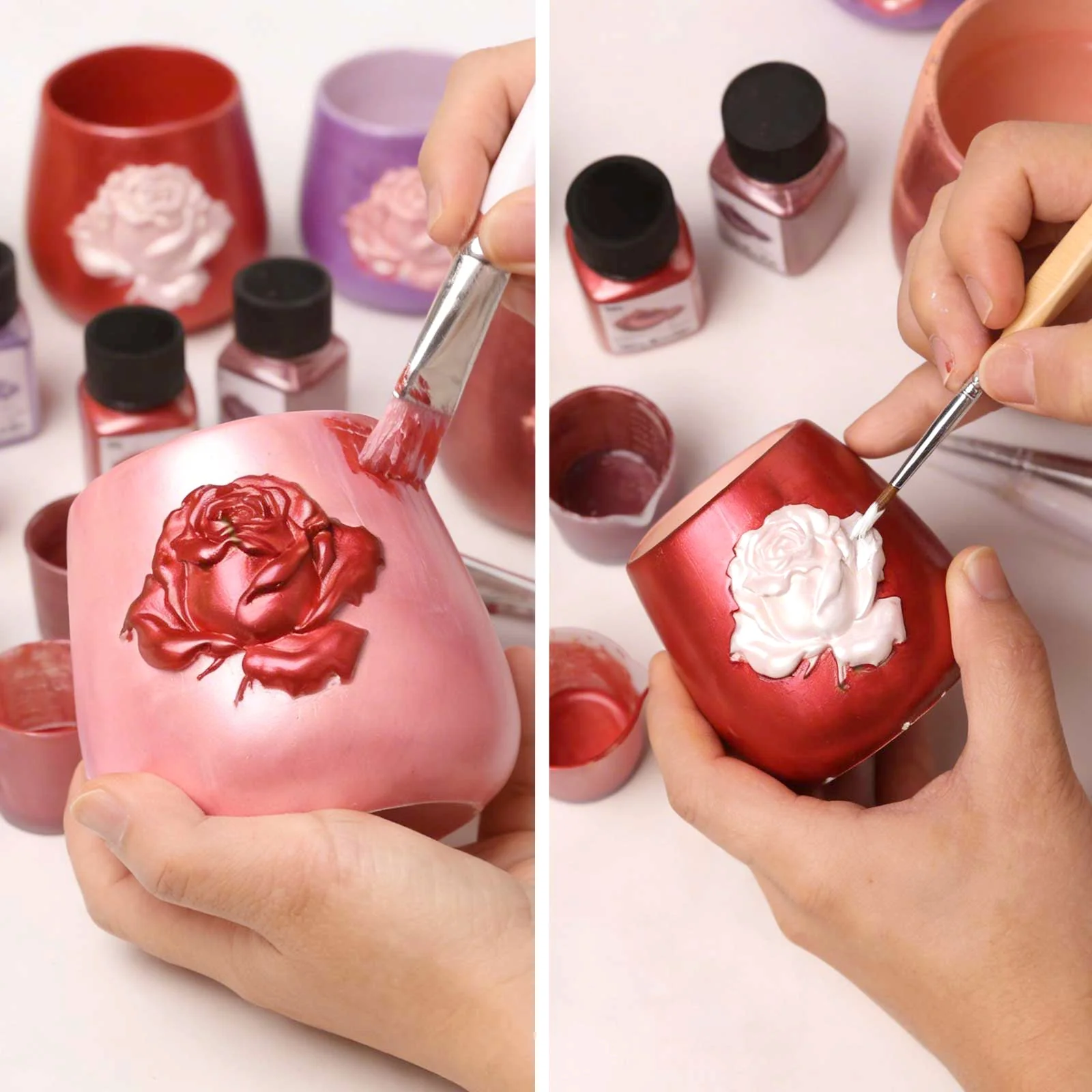 Rose Relief Candle Jar Silicone Mold Collection - Image 9