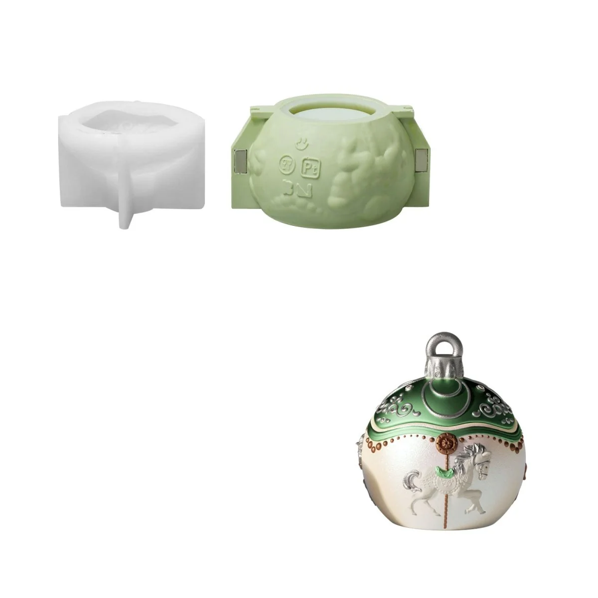 Carousel of Dreams Bauble Candle Jar & Candle Refill Silicone Mold Collection - Image 11