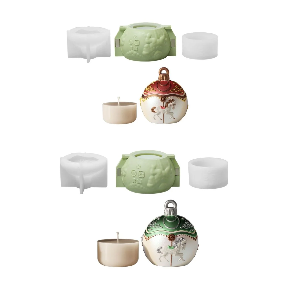 Carousel of Dreams Bauble Candle Jar & Candle Refill Silicone Mold Collection - Image 14