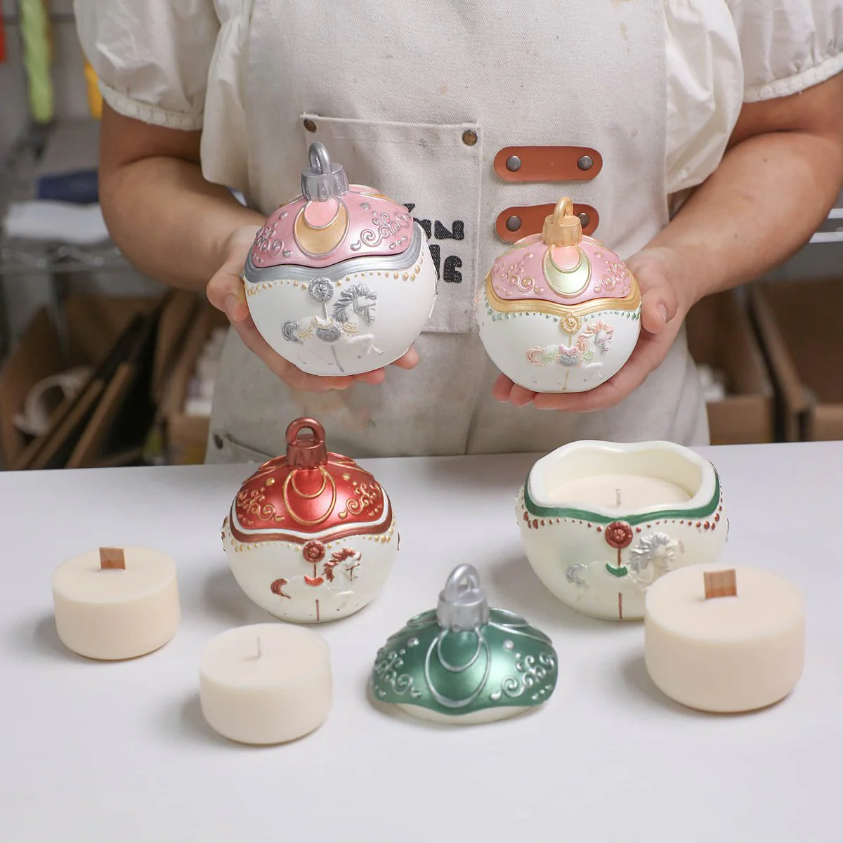 Carousel of Dreams Bauble Candle Jar & Candle Refill Silicone Mold Collection - Image 6