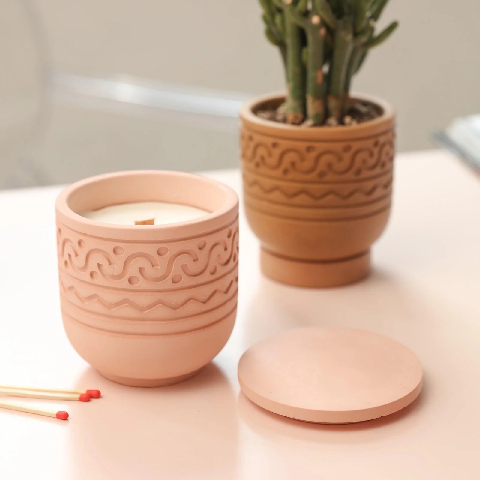 S-shape Pattern Totem Candle Jar Silicone Mold - Image 6