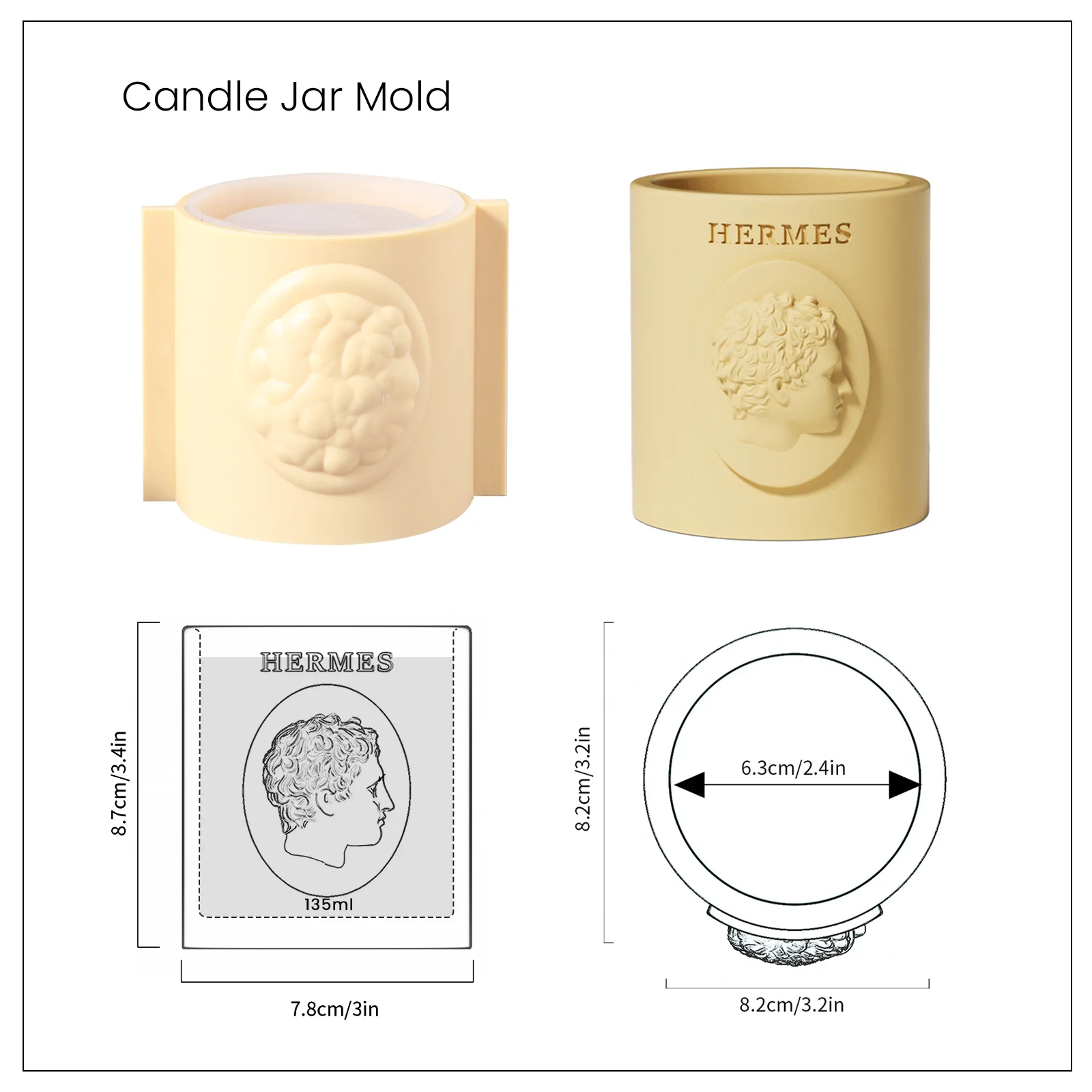 Candle Jar with Lid Silicone Mold - Image 10