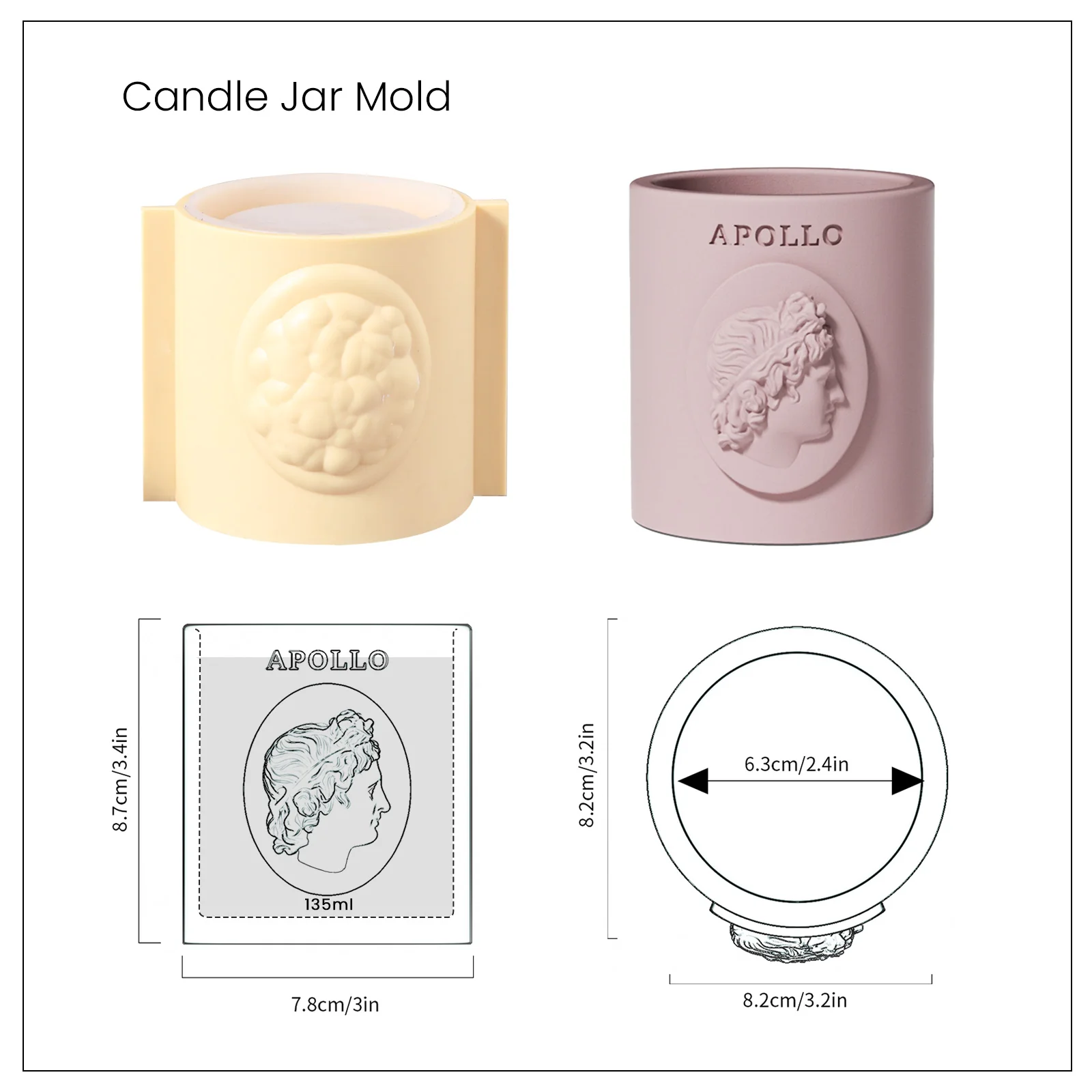 Candle Jar with Lid Silicone Mold - Image 11
