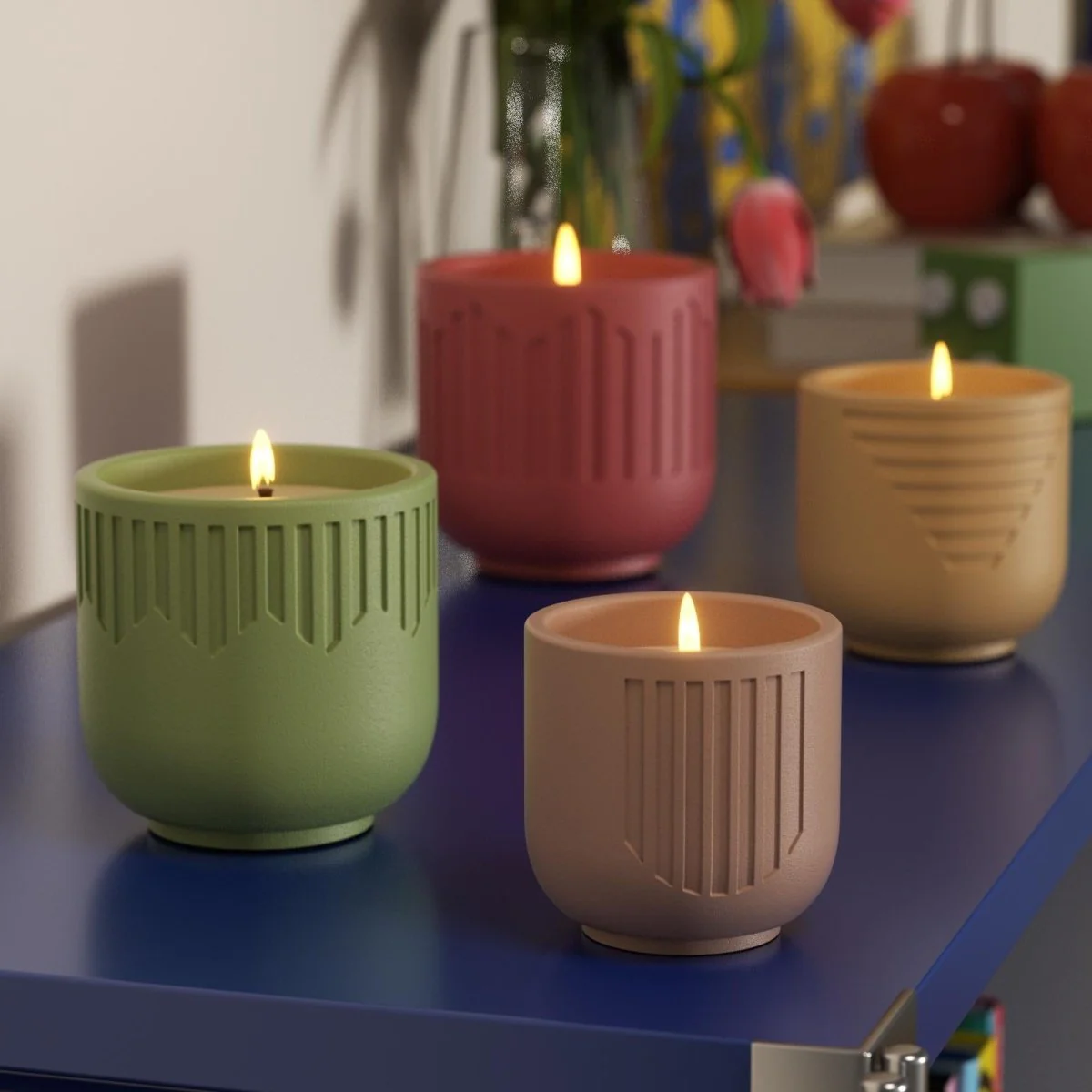 Serene Tidefall Candle Jar Candle Refill Silicone Mold Collection - Image 8