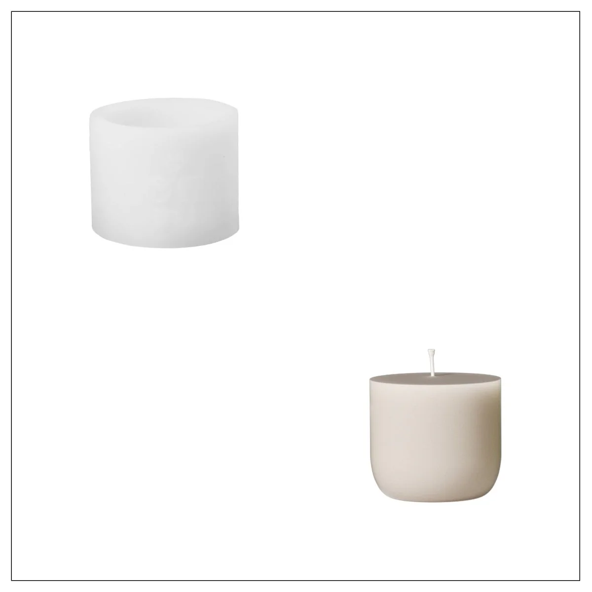 Flowing Twilight Candle Jar Candle Refill Silicone Mold Collection - Image 15