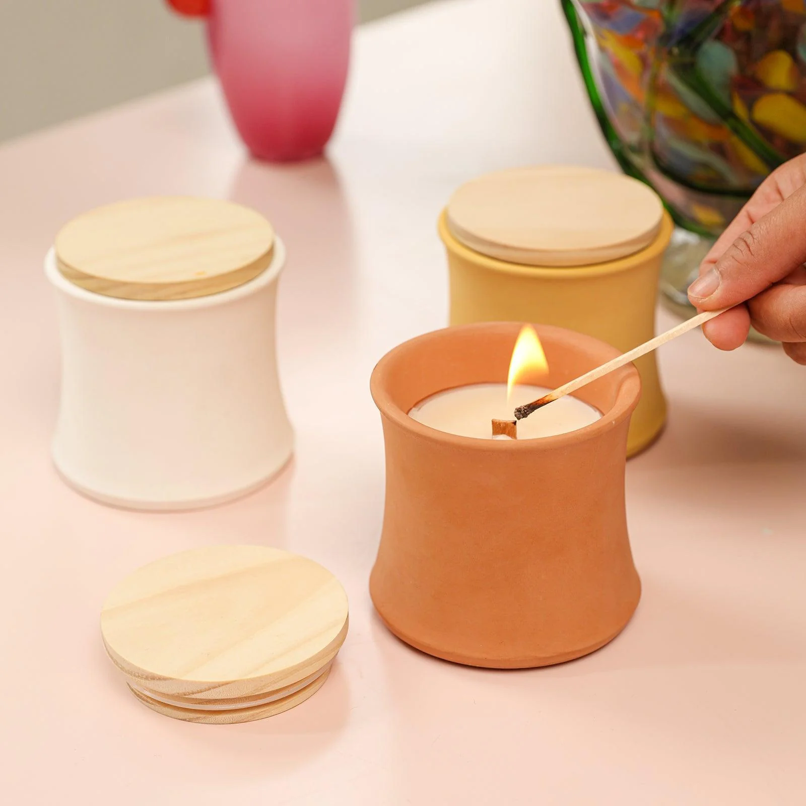 Candle Jar with Wooden Lid - Image 5
