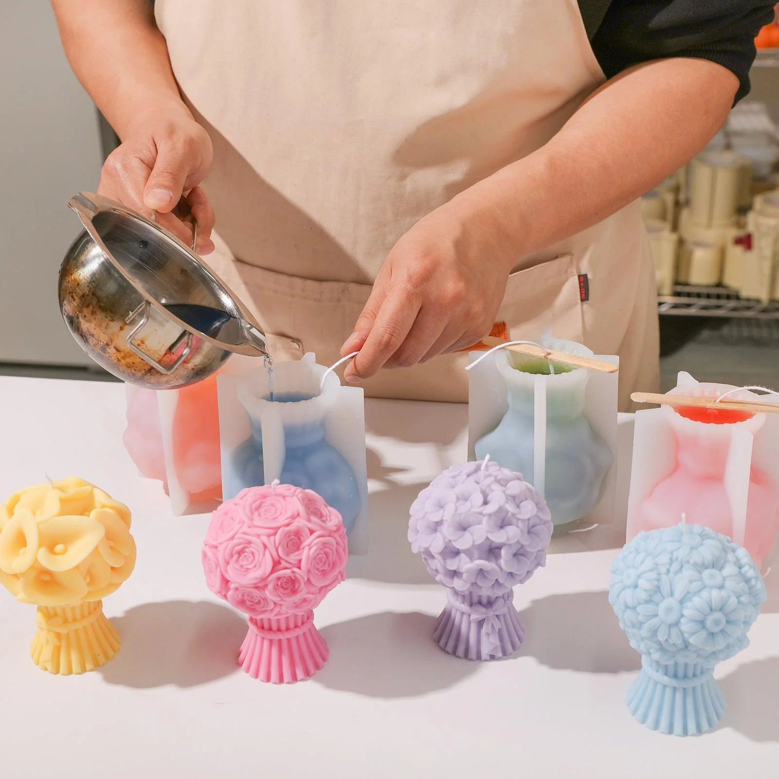 Bouquet Flourishing Candle Silicone Mold Collection - Image 2