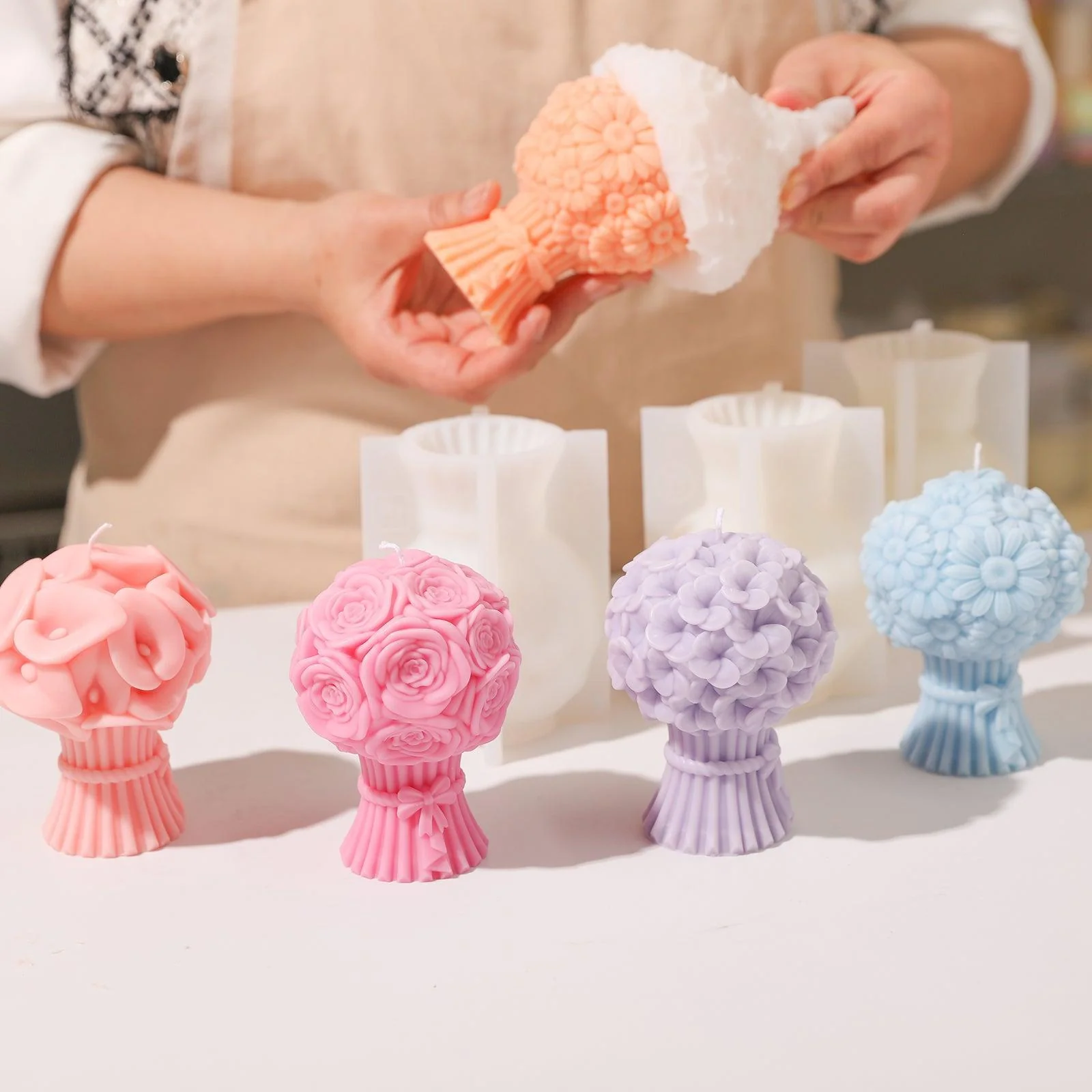 Bouquet Flourishing Candle Silicone Mold Collection - Image 3