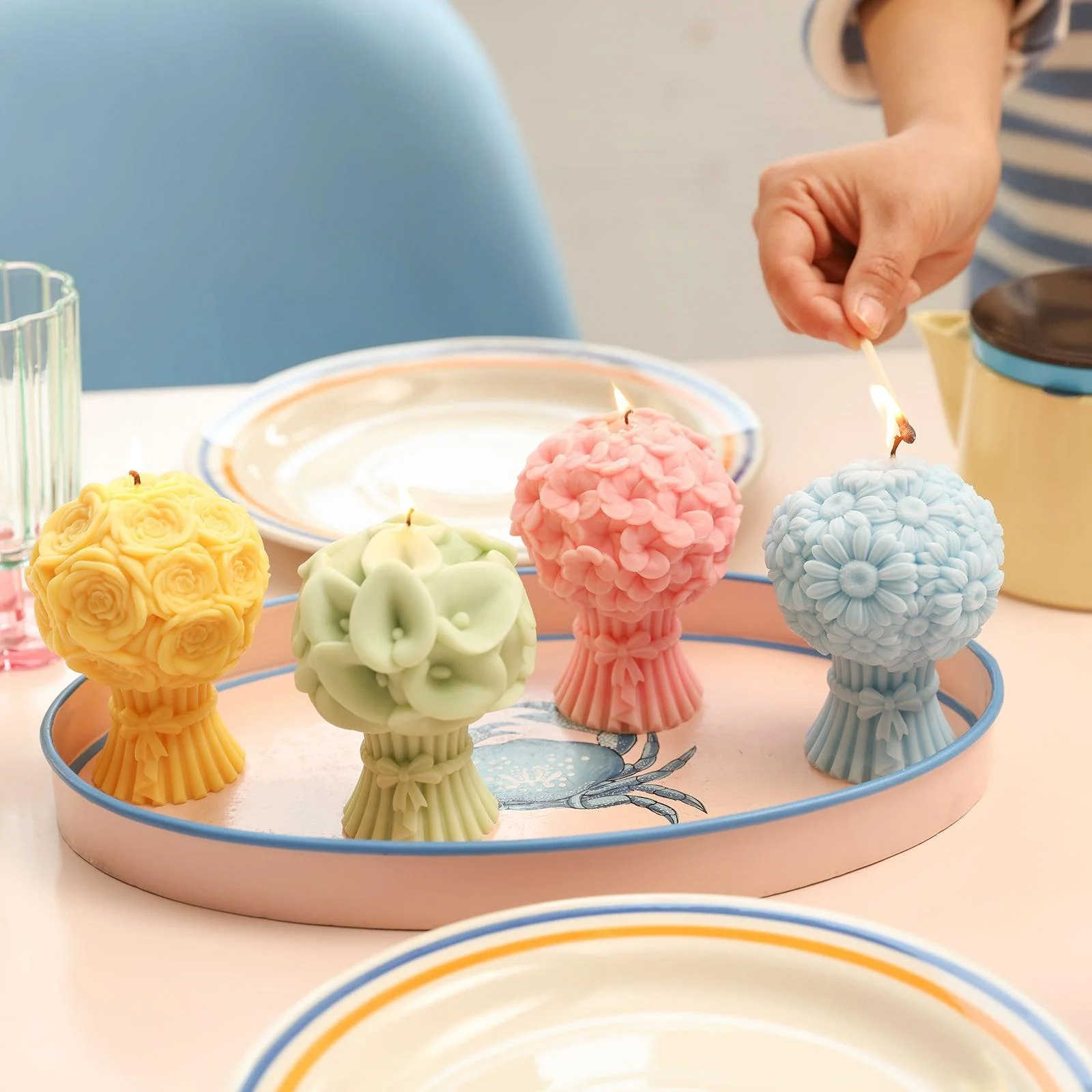Bouquet Flourishing Candle Silicone Mold Collection - Image 6