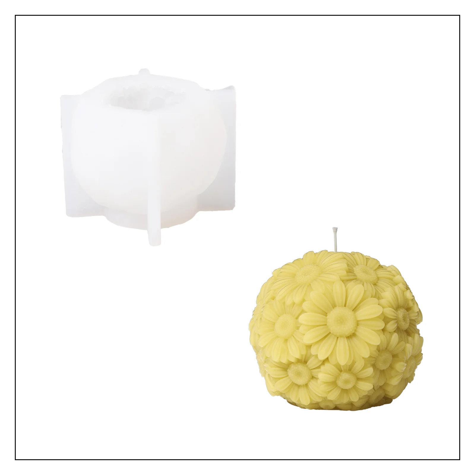 Whispering Floral Orbs Candle Silicone Mold Collection - Image 10