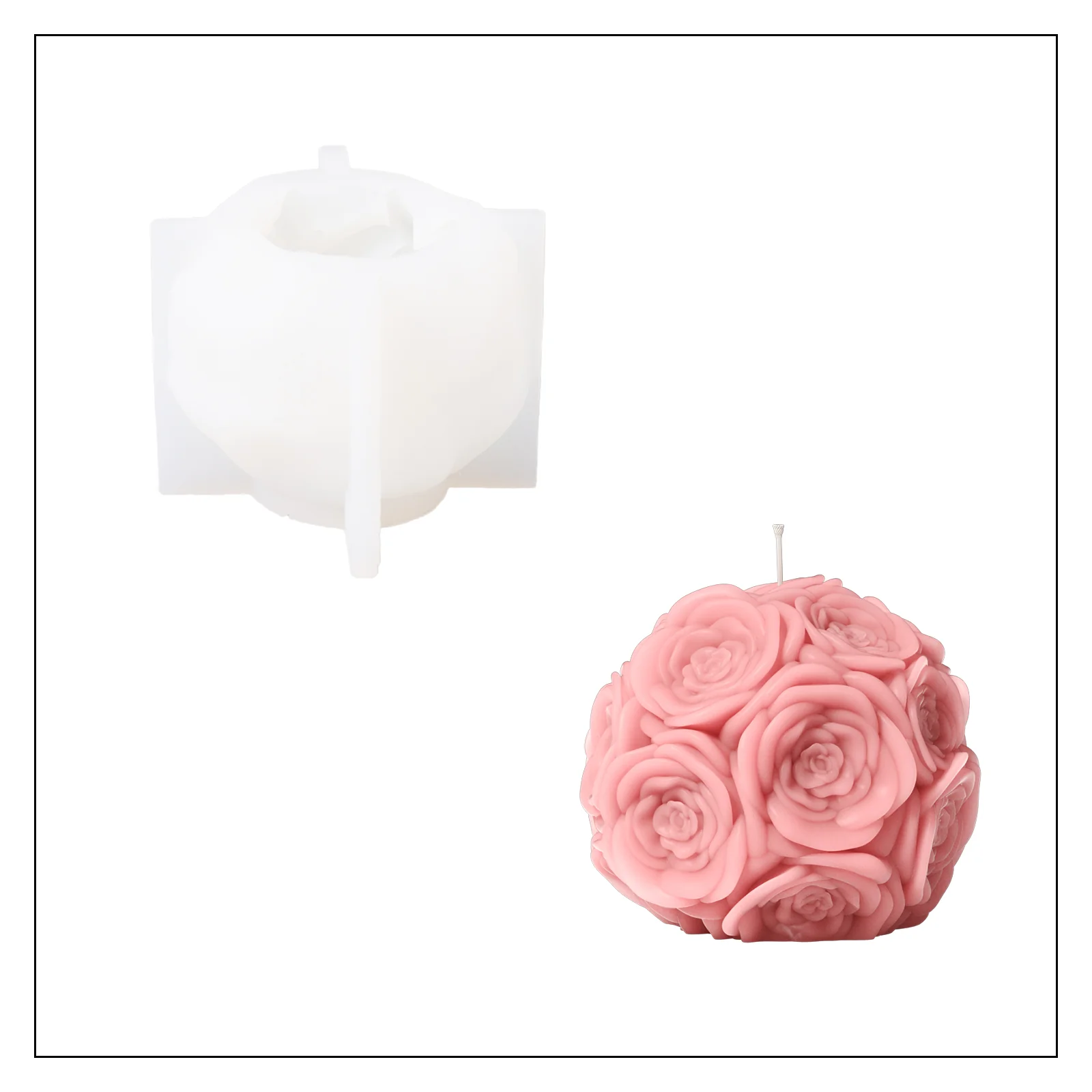 Whispering Floral Orbs Candle Silicone Mold Collection - Image 11