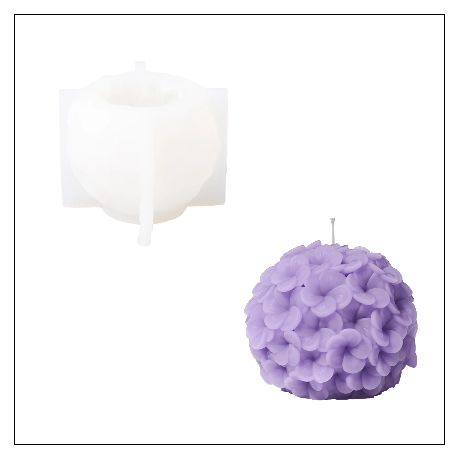 Whispering Floral Orbs Candle Silicone Mold Collection - Image 12