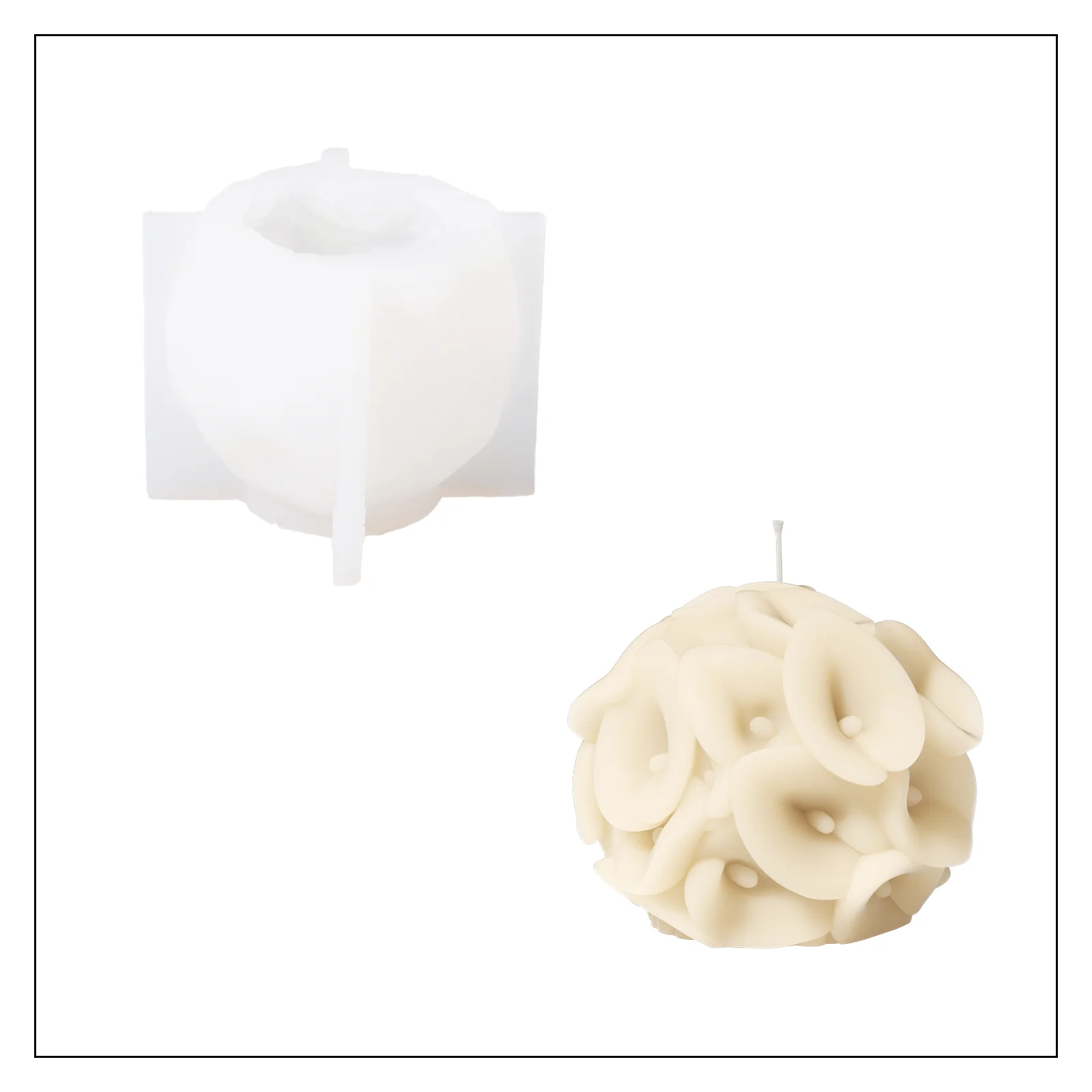 Whispering Floral Orbs Candle Silicone Mold Collection - Image 9