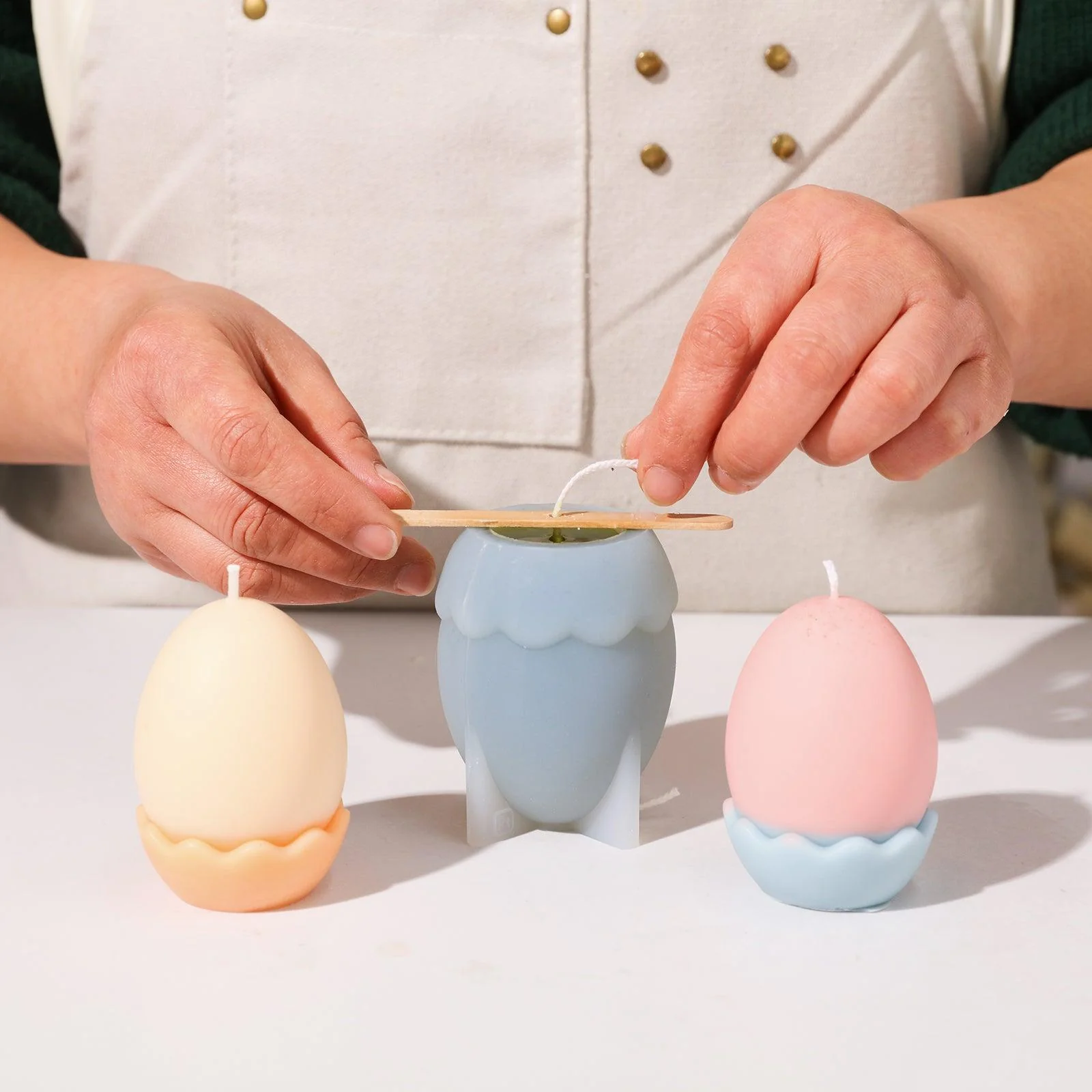 Rustic Easter Egg Candle Silicone Mold - Image 2