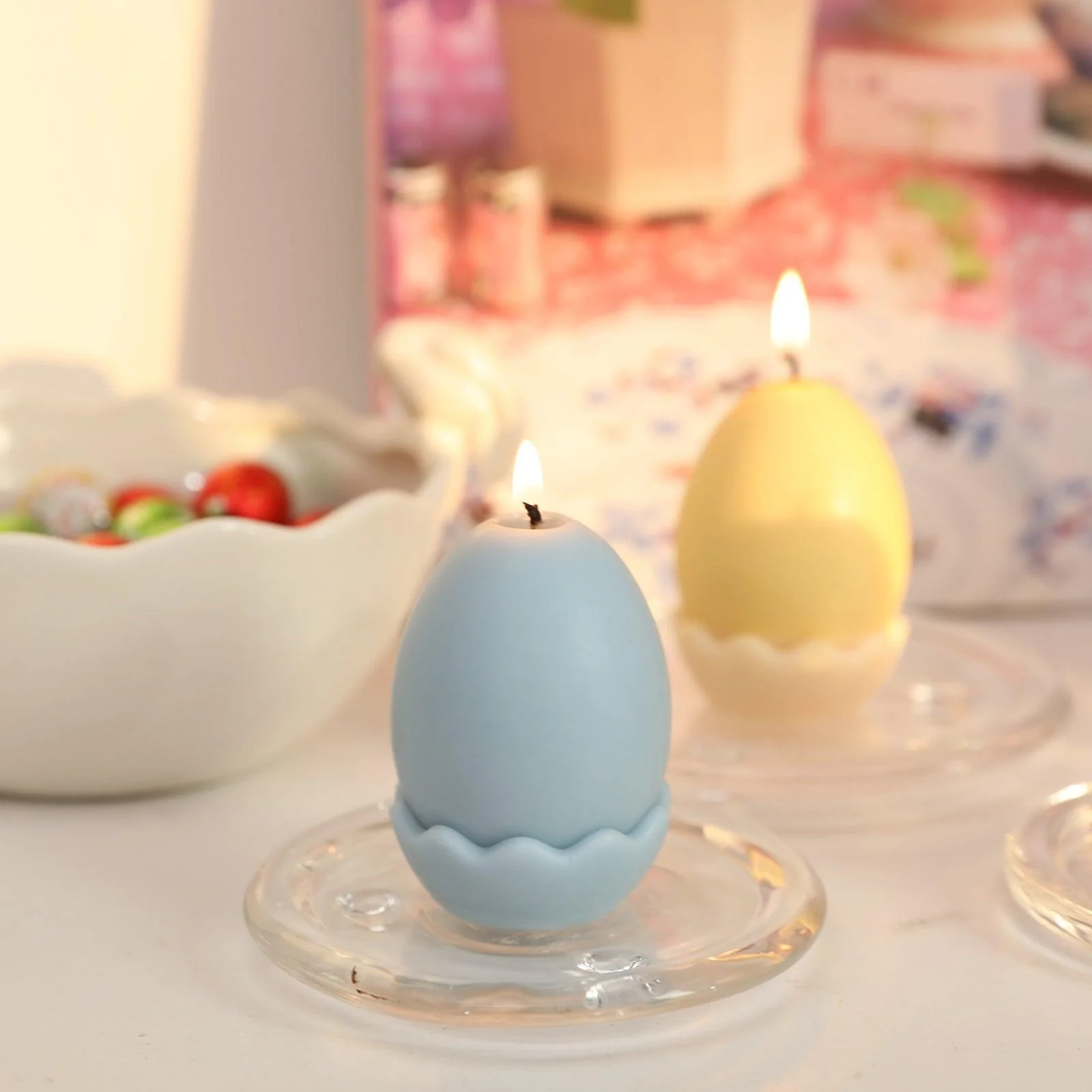 Rustic Easter Egg Candle Silicone Mold - Image 4