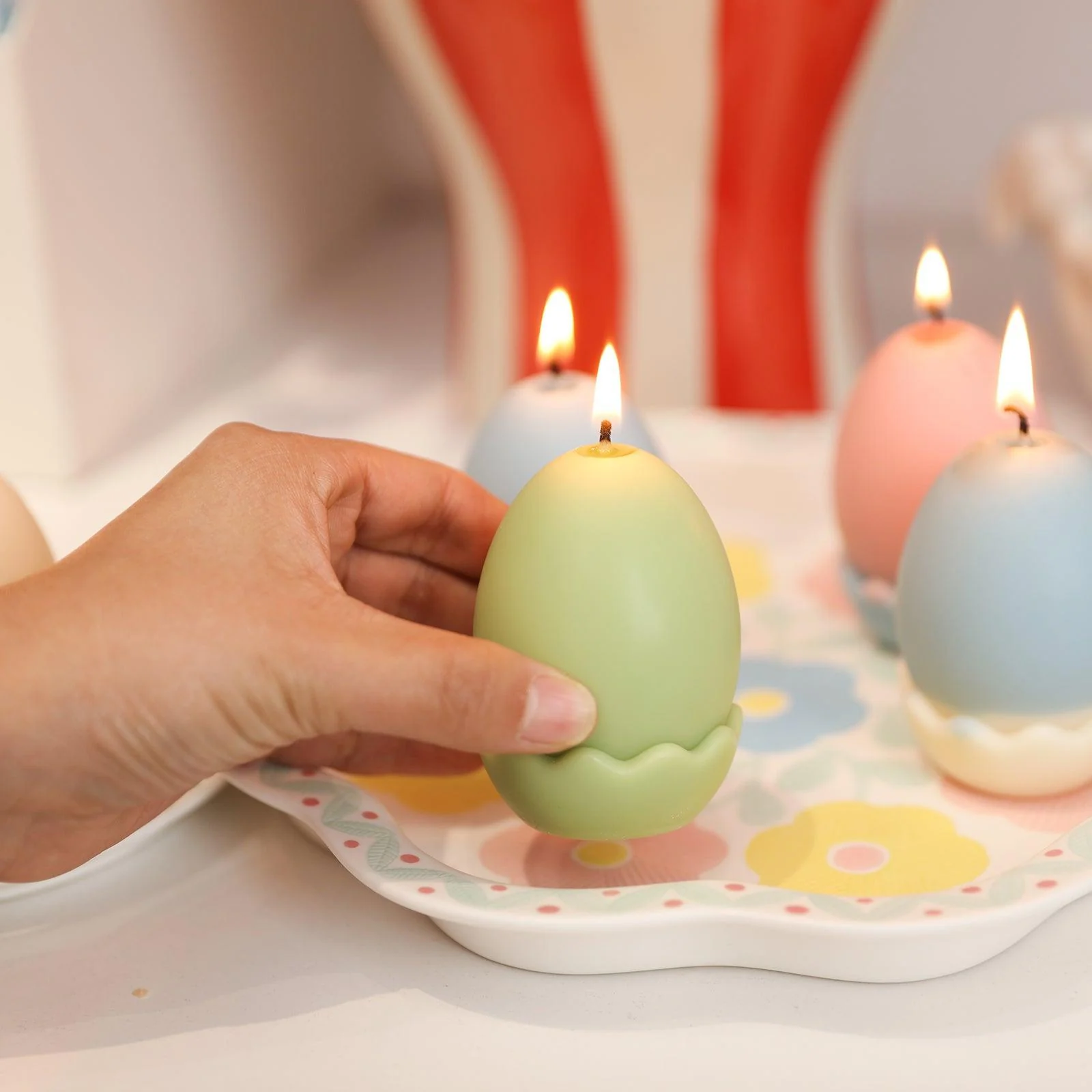 Rustic Easter Egg Candle Silicone Mold - Image 6
