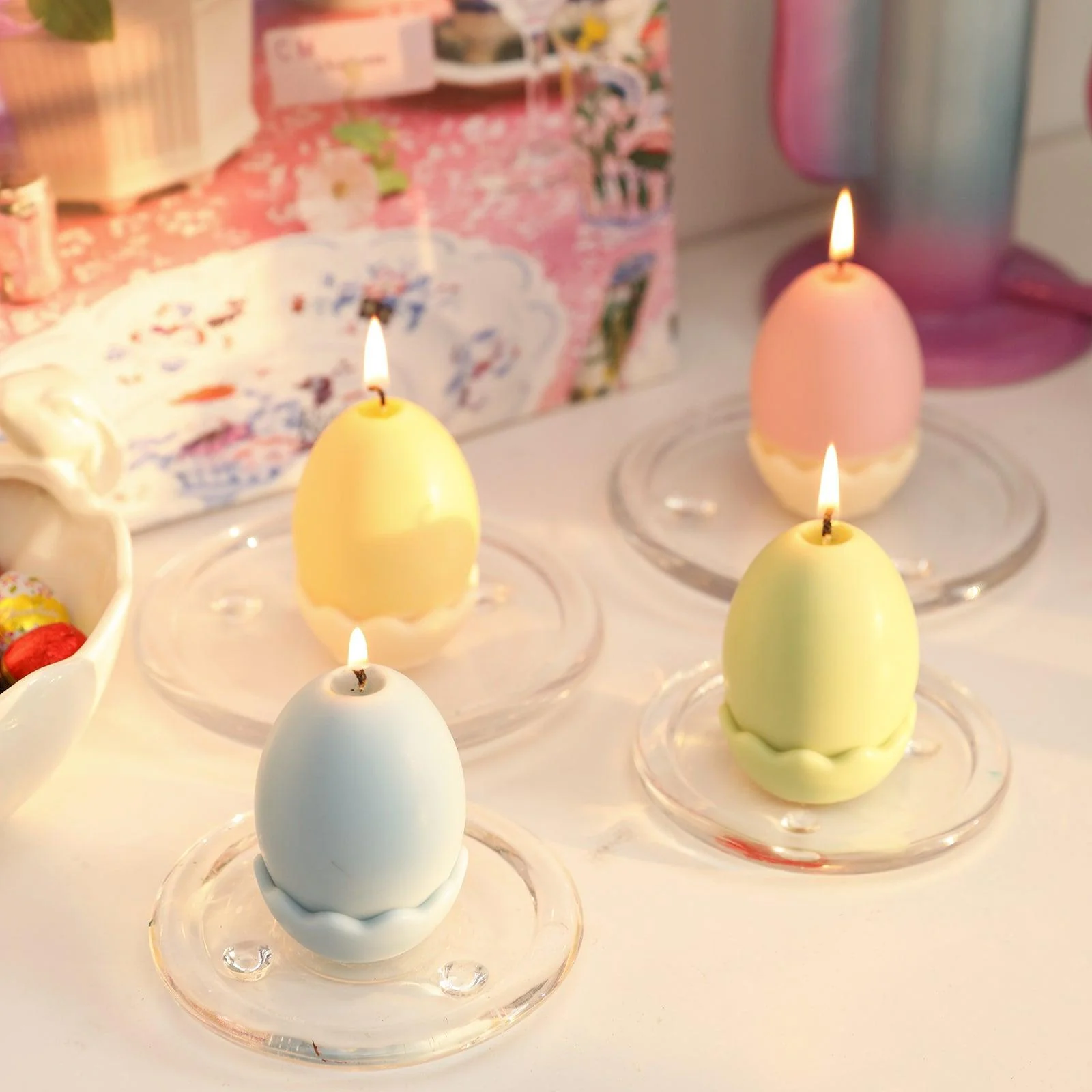Rustic Easter Egg Candle Silicone Mold - Image 8
