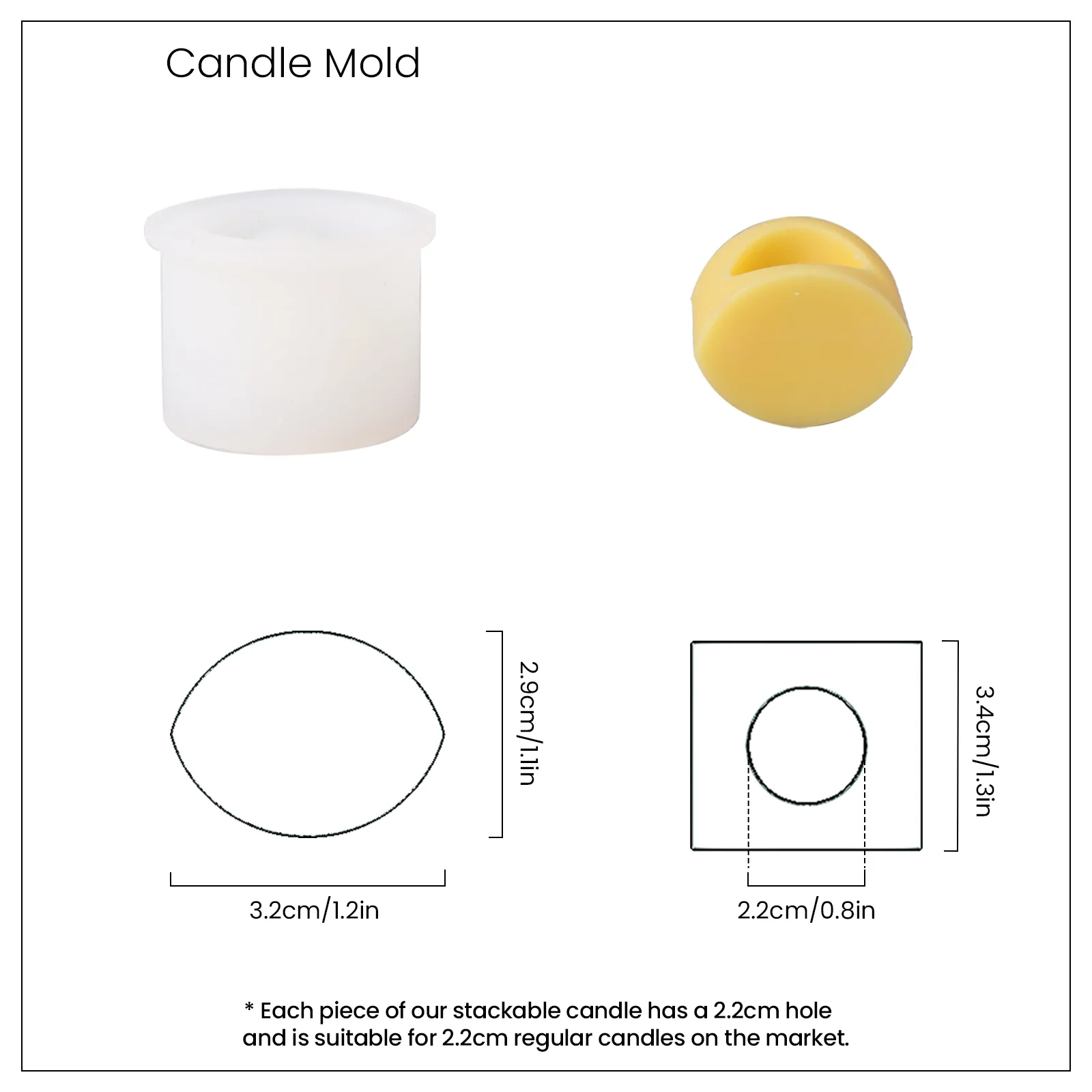 Aneliya × Boowan Nicole | Eye shape - Stackable Modular Candle Silicone Mold - Image 11