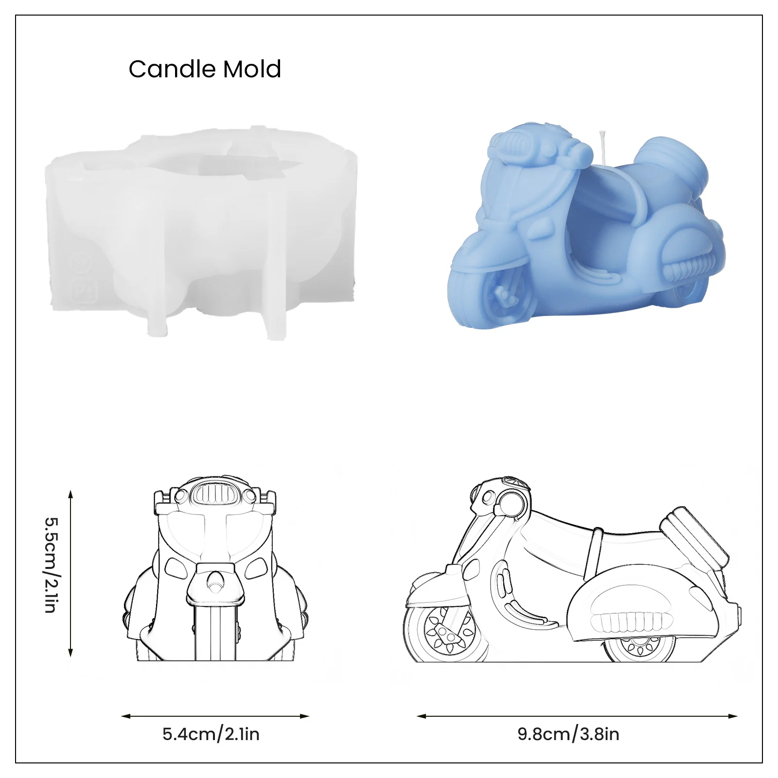 Vehicle-shaped Candle Collection Silicone Mold - Image 11