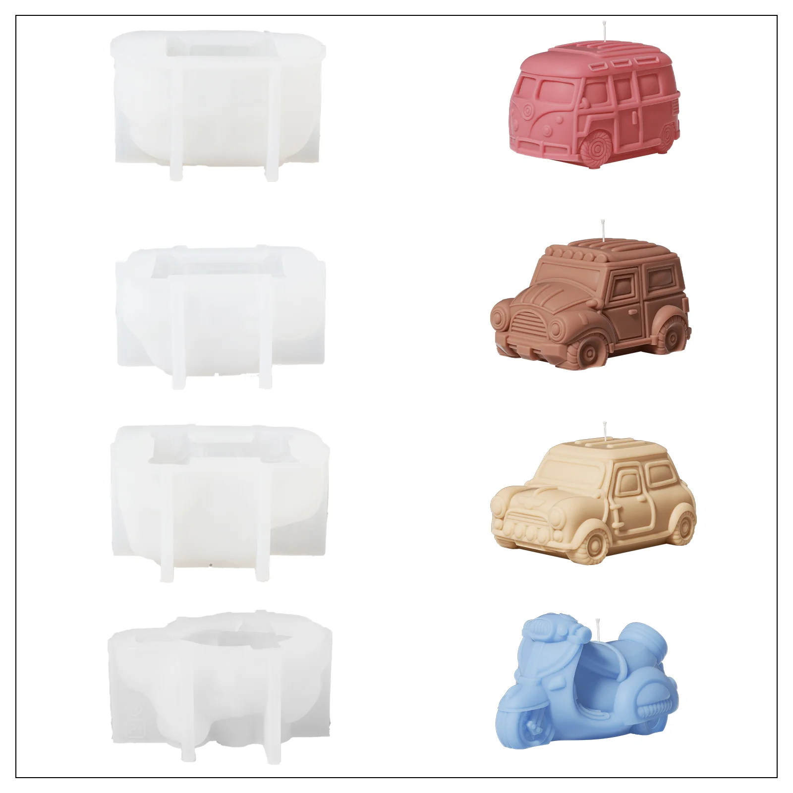 Vehicle-shaped Candle Collection Silicone Mold - Image 12