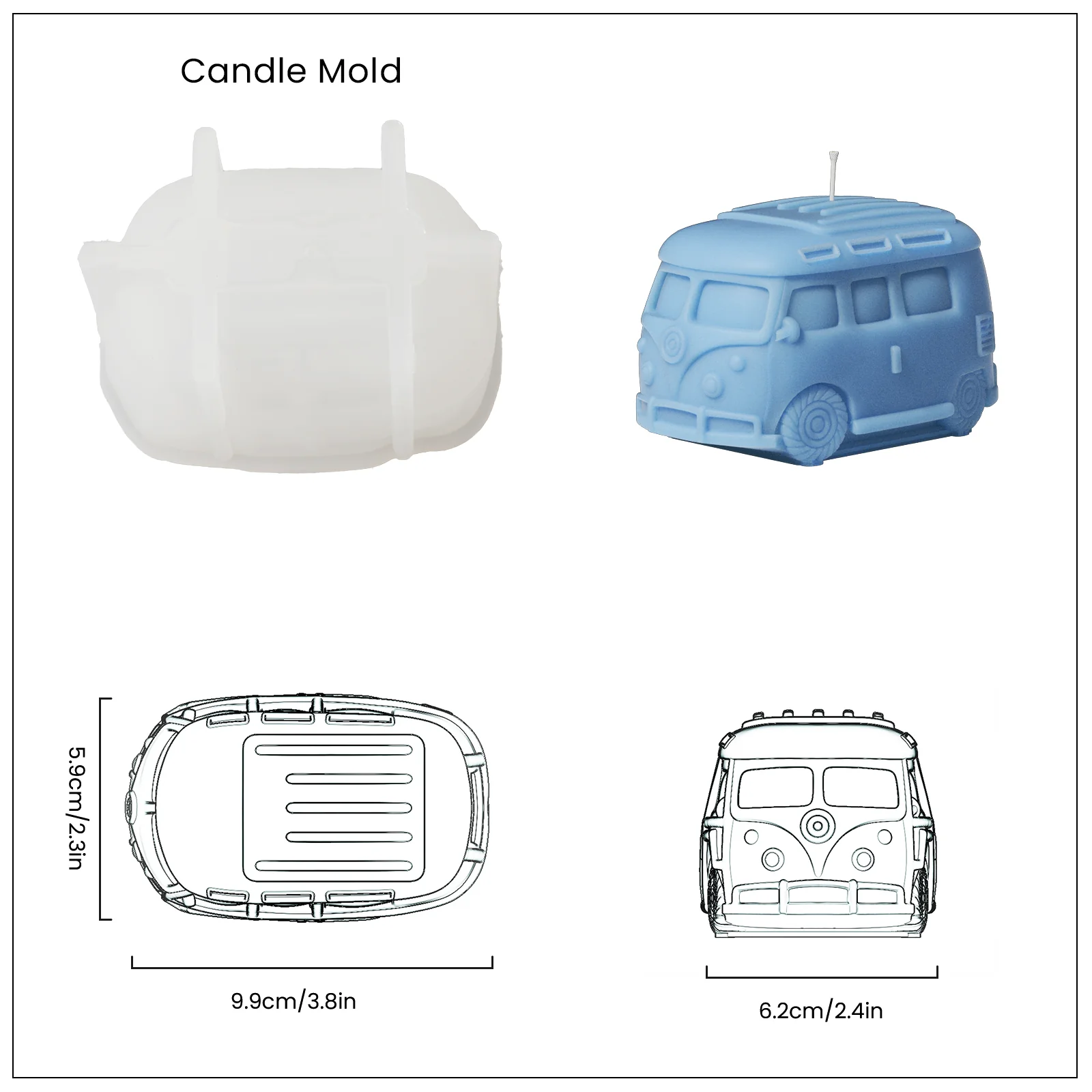 Vehicle-shaped Candle Collection Silicone Mold - Image 8