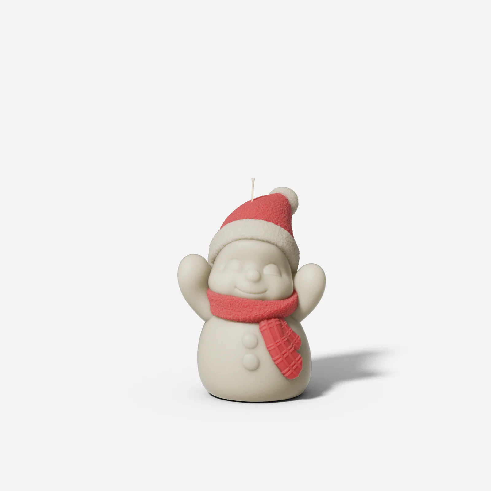 Cheering Snowman Candle Silicone Mold