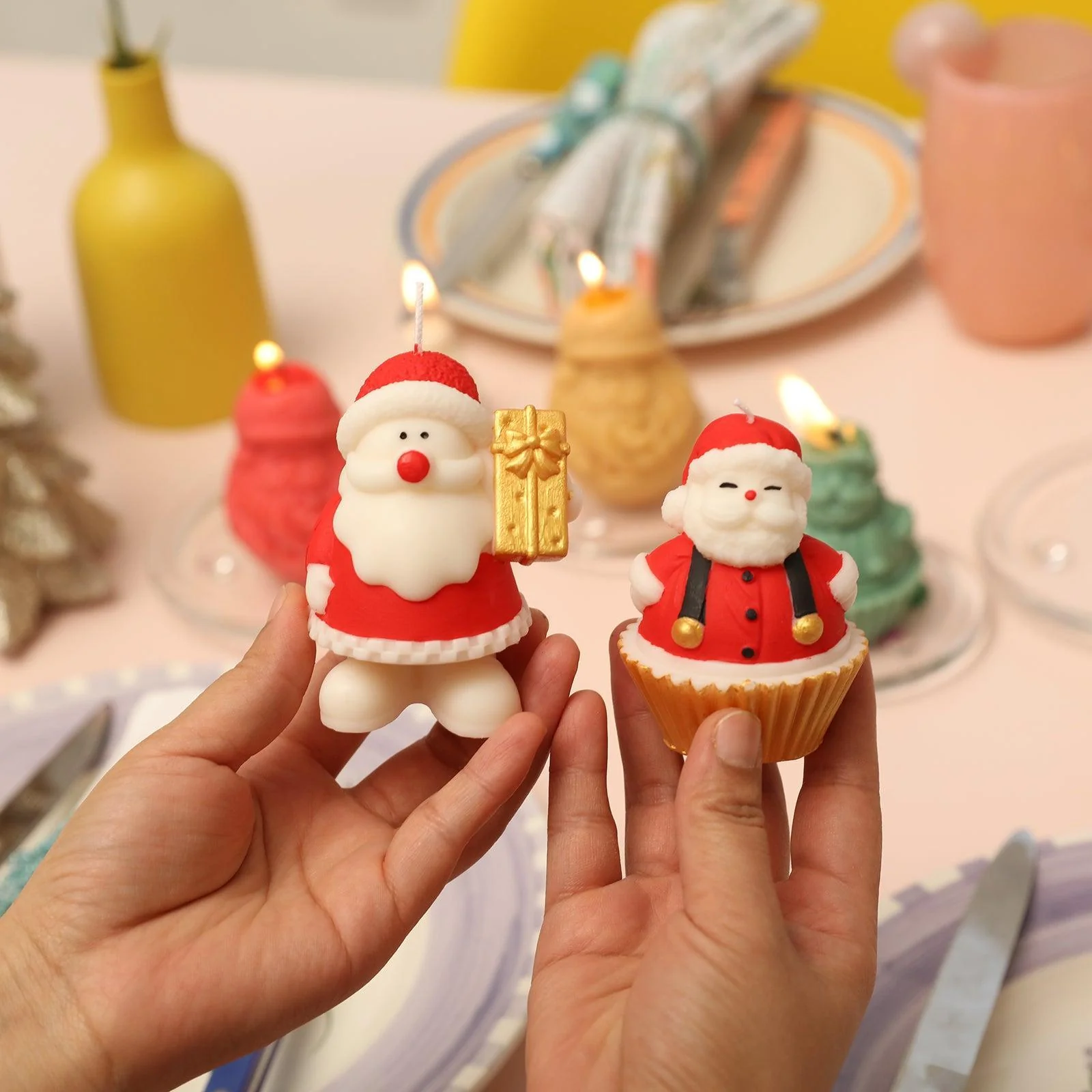 Santa Claus Cupcake Candle Silicone Mold - Image 7