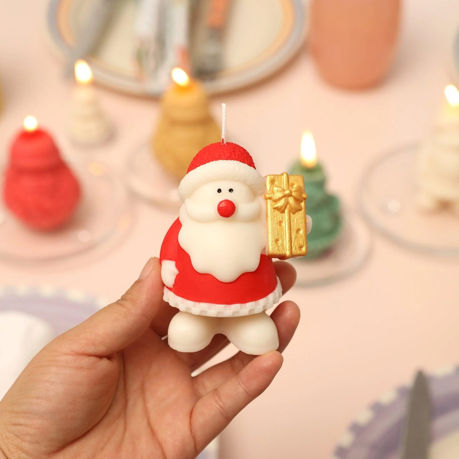 Gift-Giving Santa Claus Candle Silicone Mold - Image 5