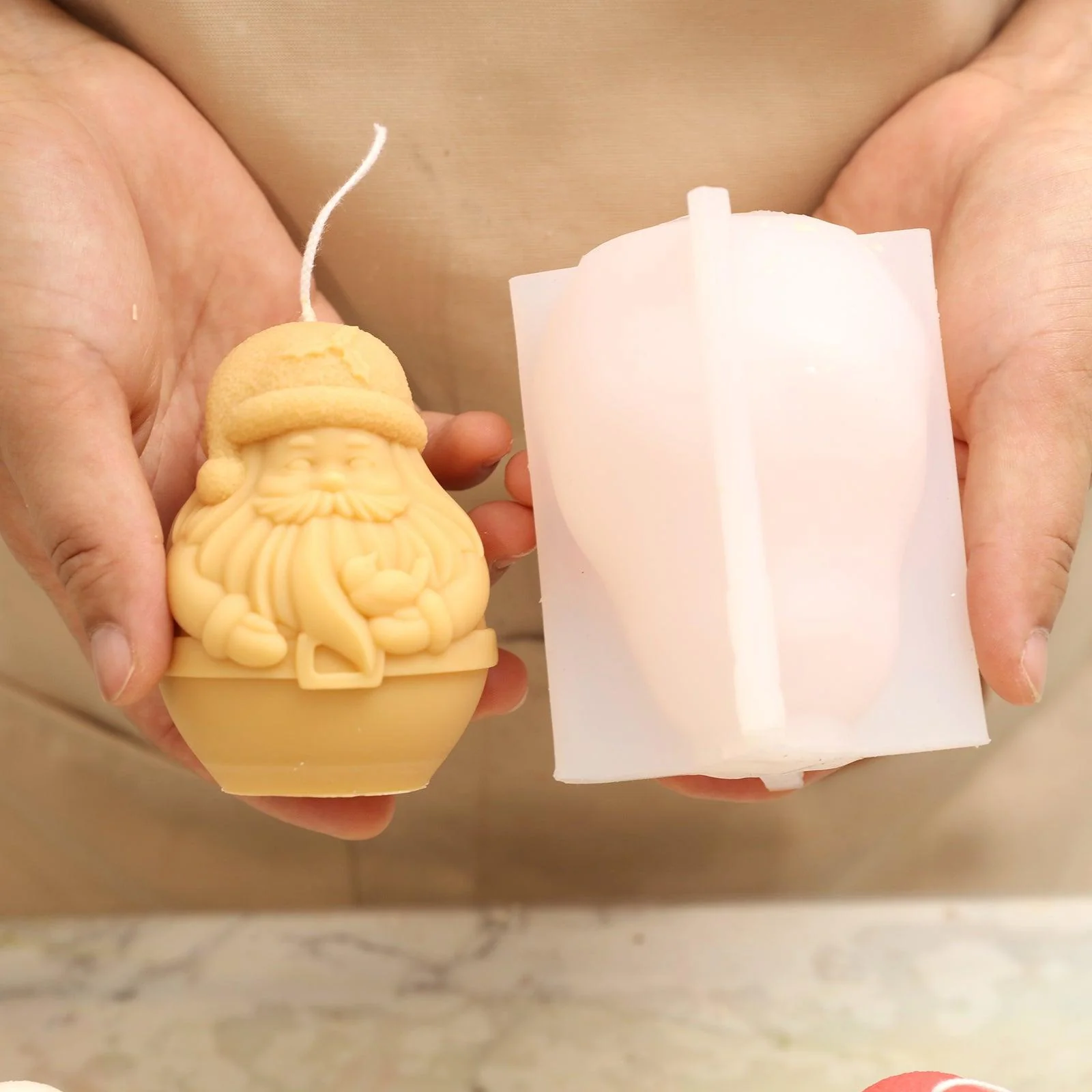 Chubby Santa Claus Candle Silicone Mold - Image 3