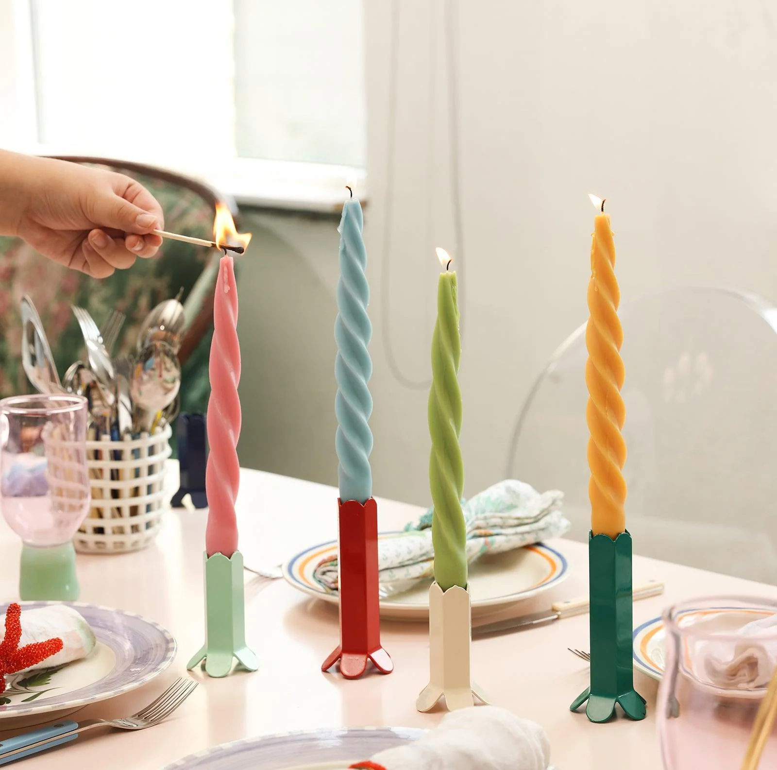 Modern Spiral Taper Candle Silicone Mold - Image 6