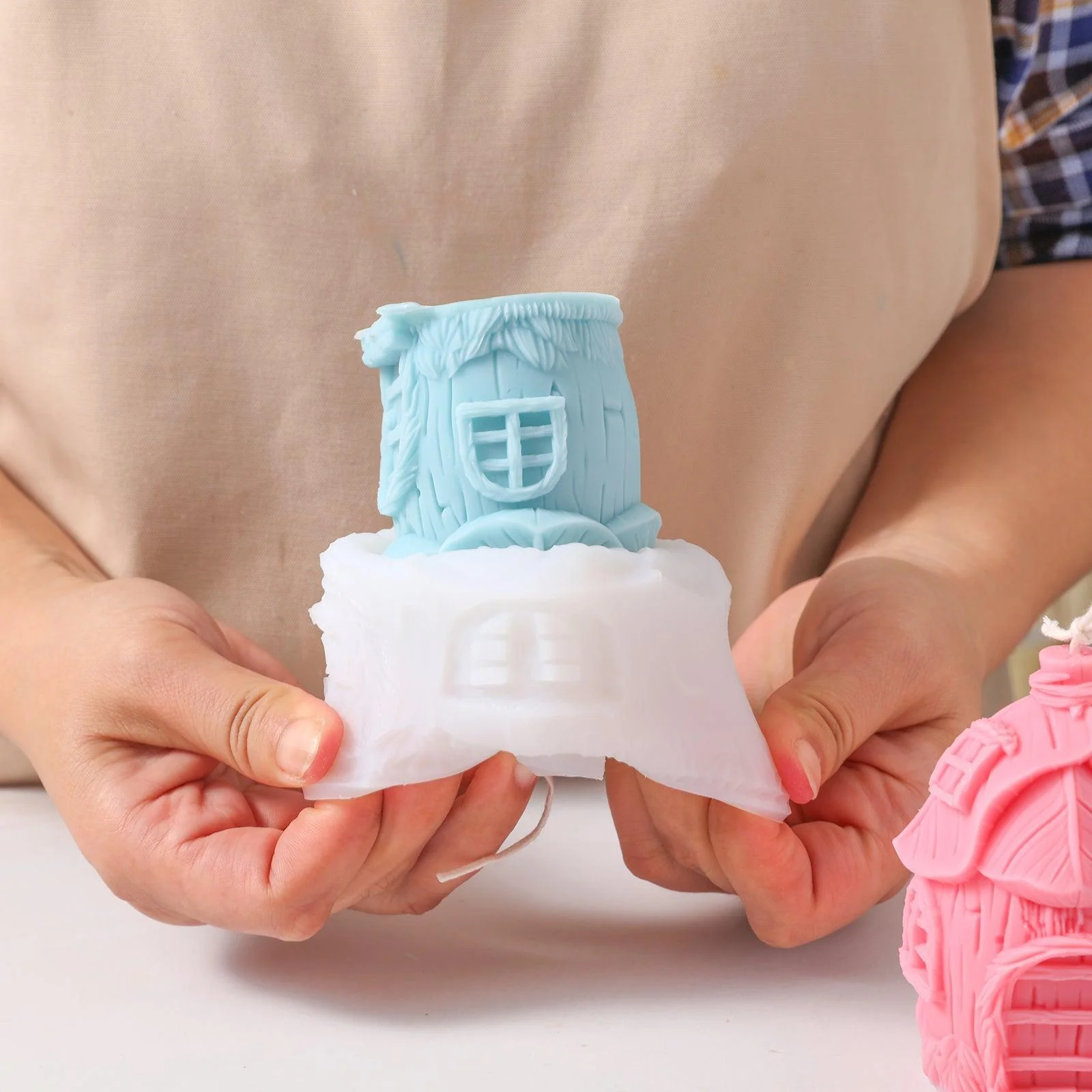 Miniature Fairy House Candle Silicone Mold - Image 2