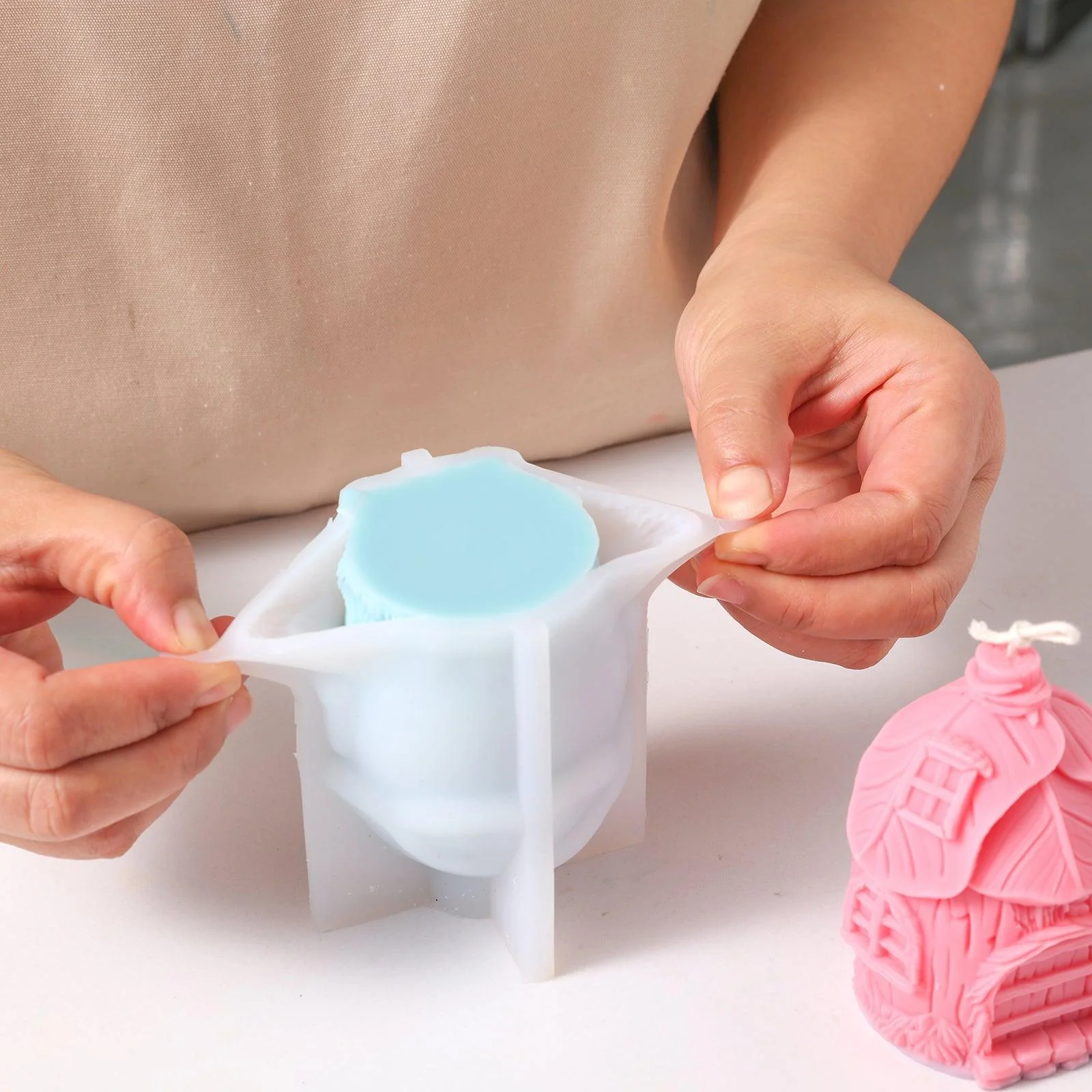 Miniature Fairy House Candle Silicone Mold - Image 3
