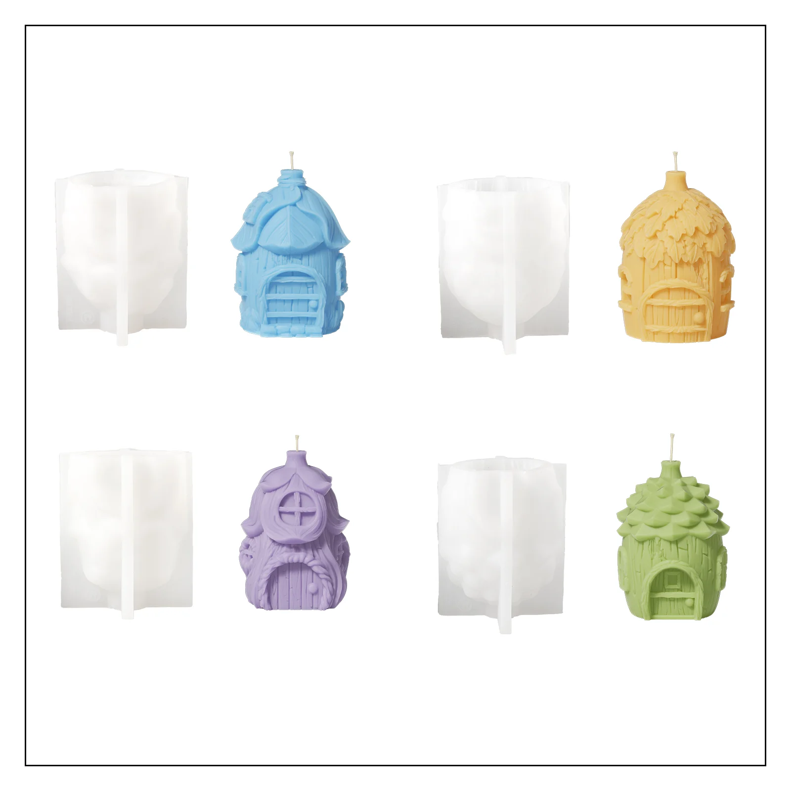 Miniature Fairy House Candle Silicone Mold - Image 9
